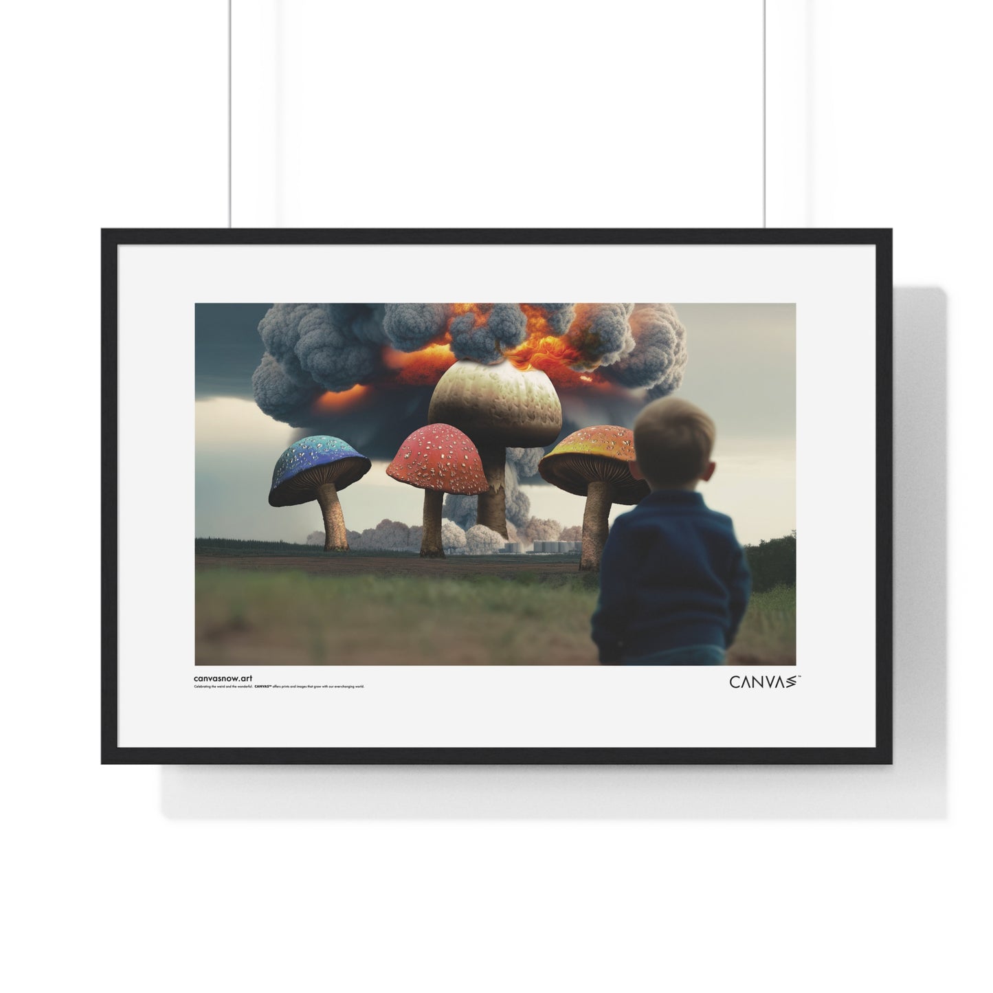 CANVAS™ TOASTED-MUSHROOMS Landscape Framed Poster