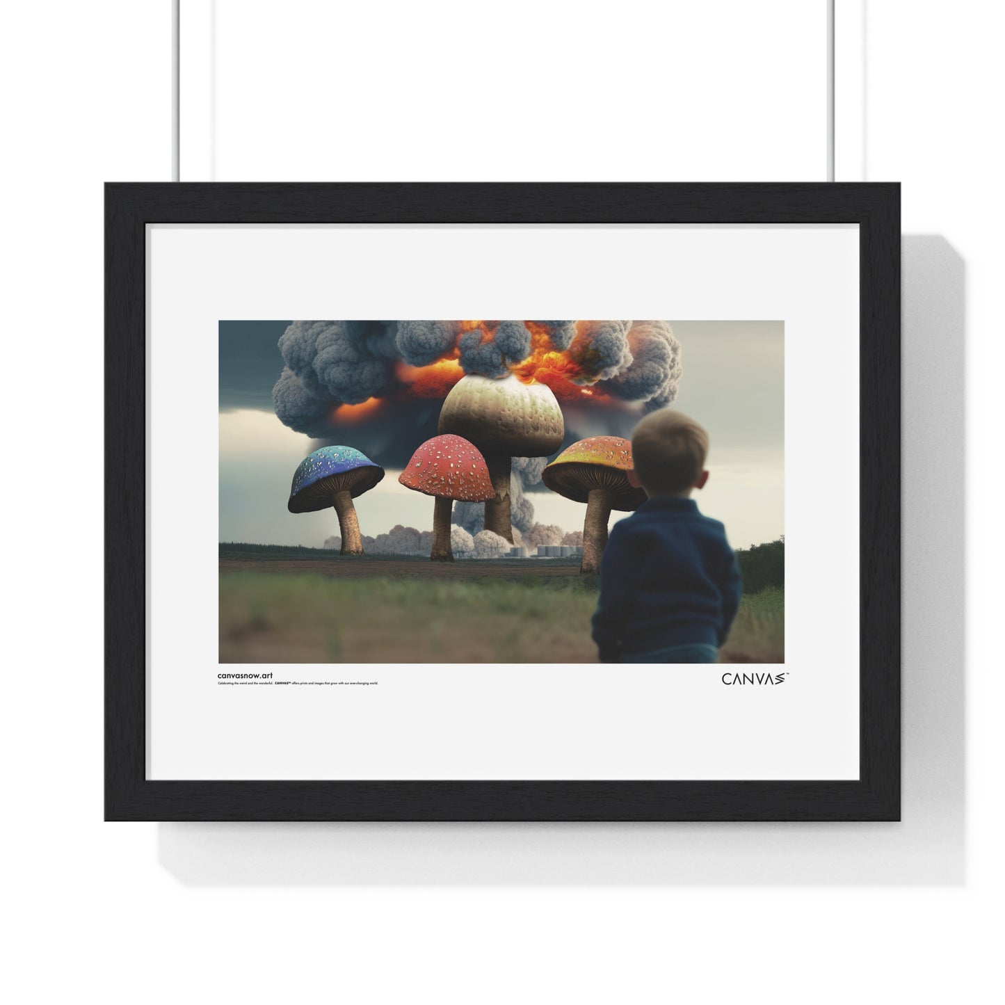 CANVAS™ TOASTED-MUSHROOMS Landscape Framed Poster