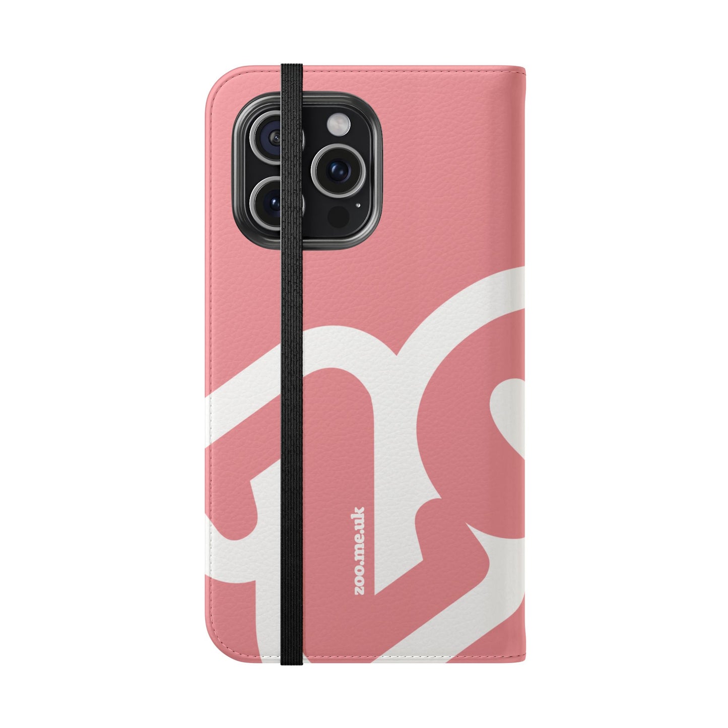 Zoo® Rose Pink Flip Case - Phone Wallet with Card Holder