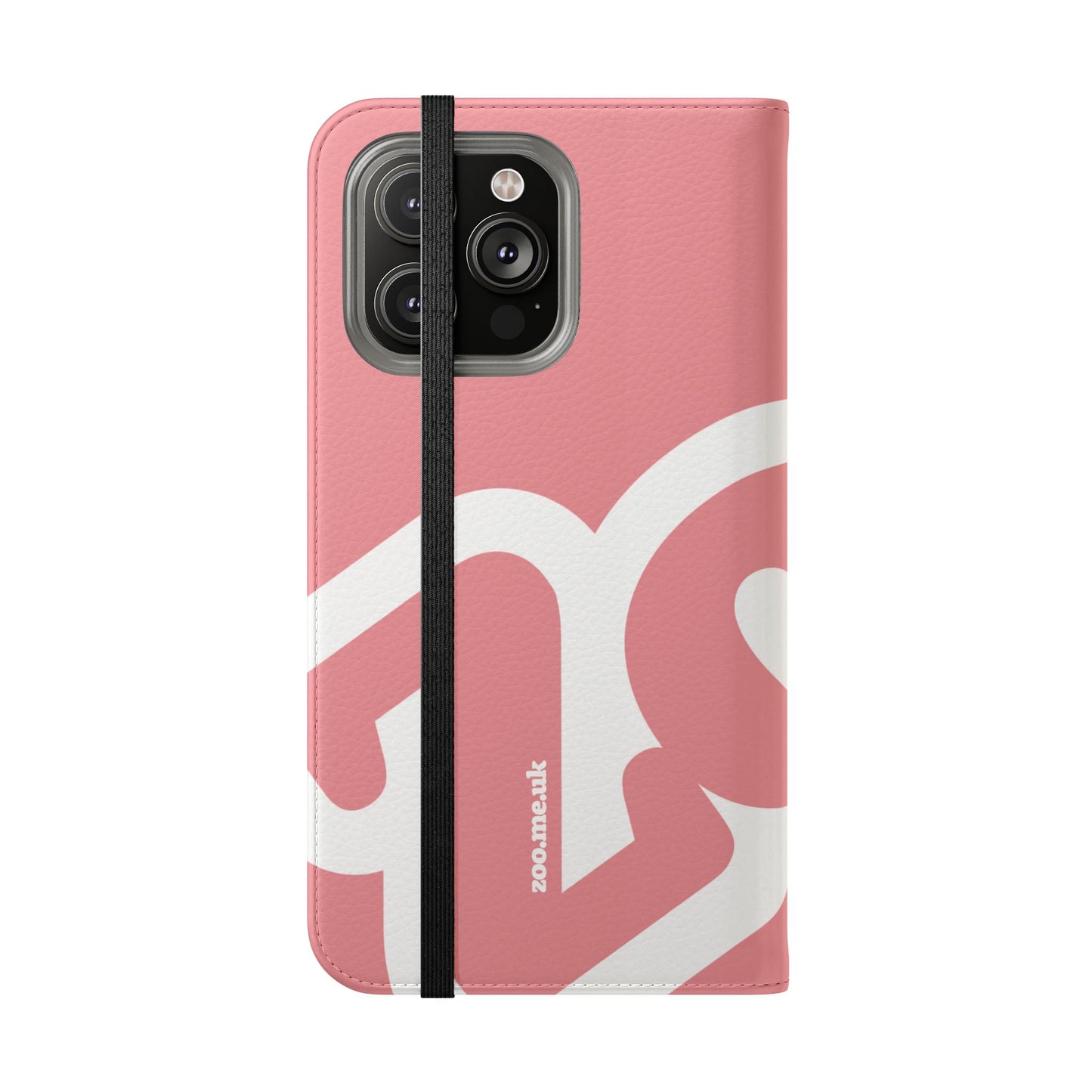 Zoo® Rose Pink Flip Case - Phone Wallet with Card Holder