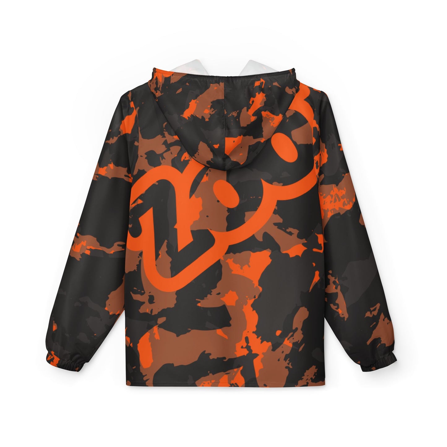 Zoo® Black & Orange - Unisex Camo Windbreaker Jacket