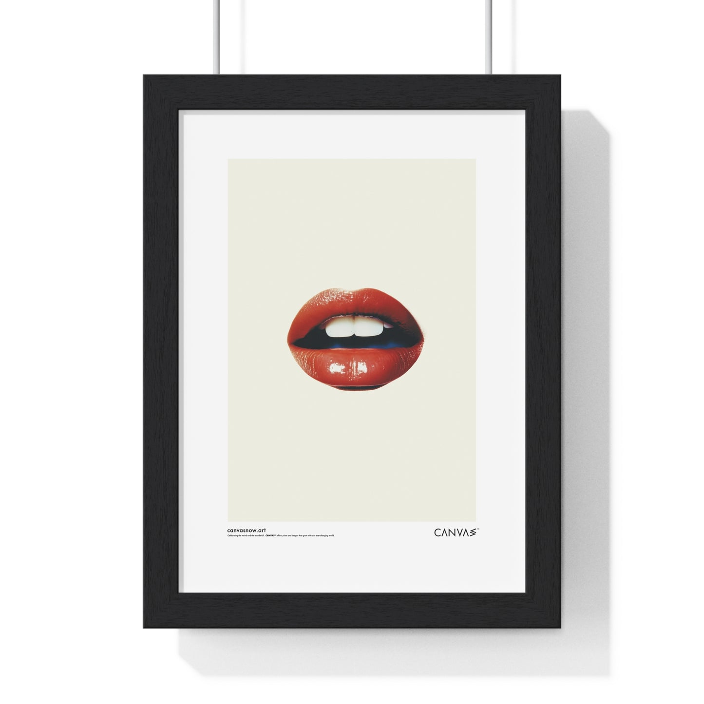 CANVAS™ RED-LIPS-TALK Portrait Framed Poster