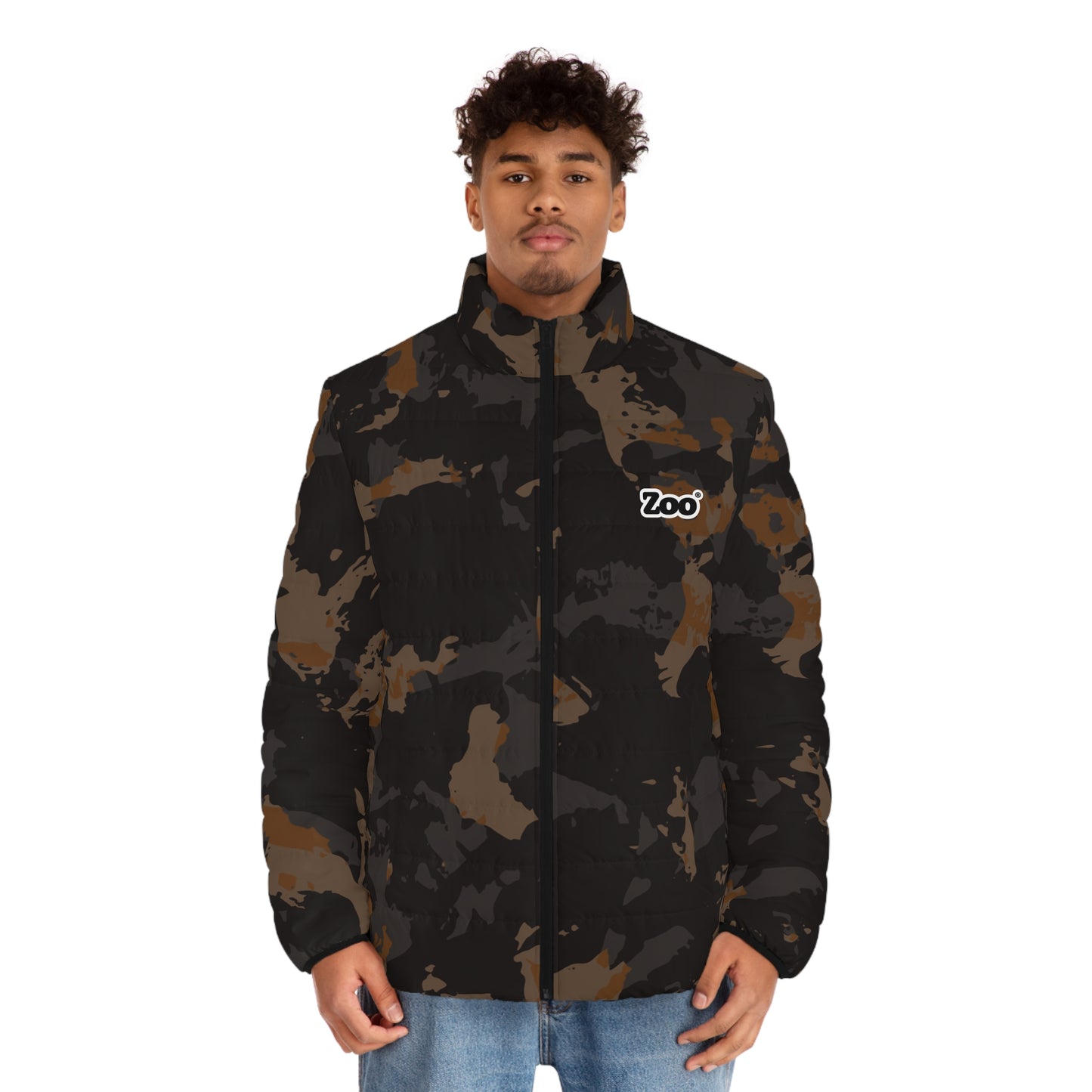 Zoo® Black & Brown Camo - Unisex Puffer Jacket