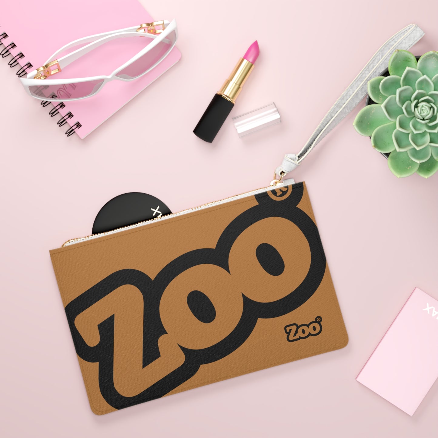 Zoo® Light Brown with Black Clutch Bag