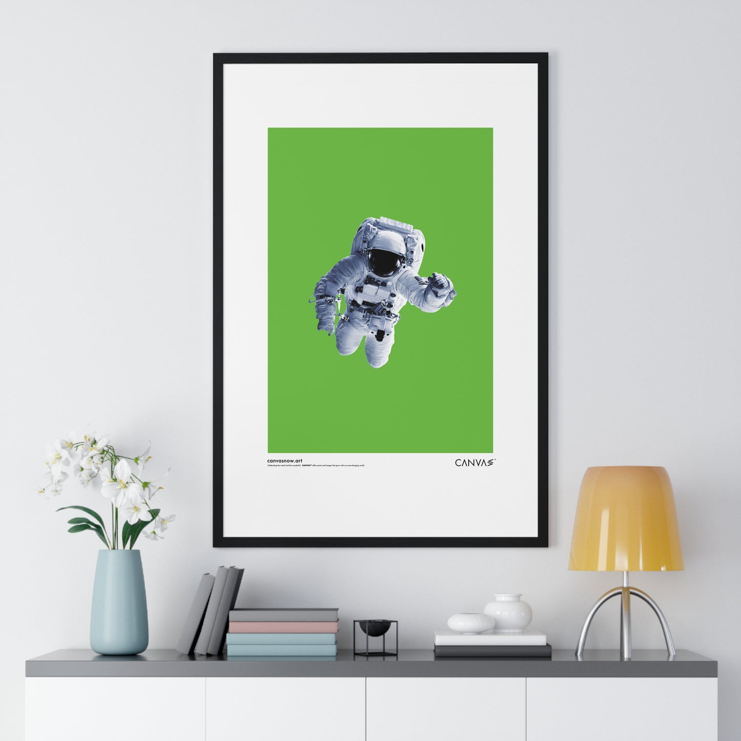 CANVAS™ SPACEMAN-GREENSCREEN Portrait Framed Poster