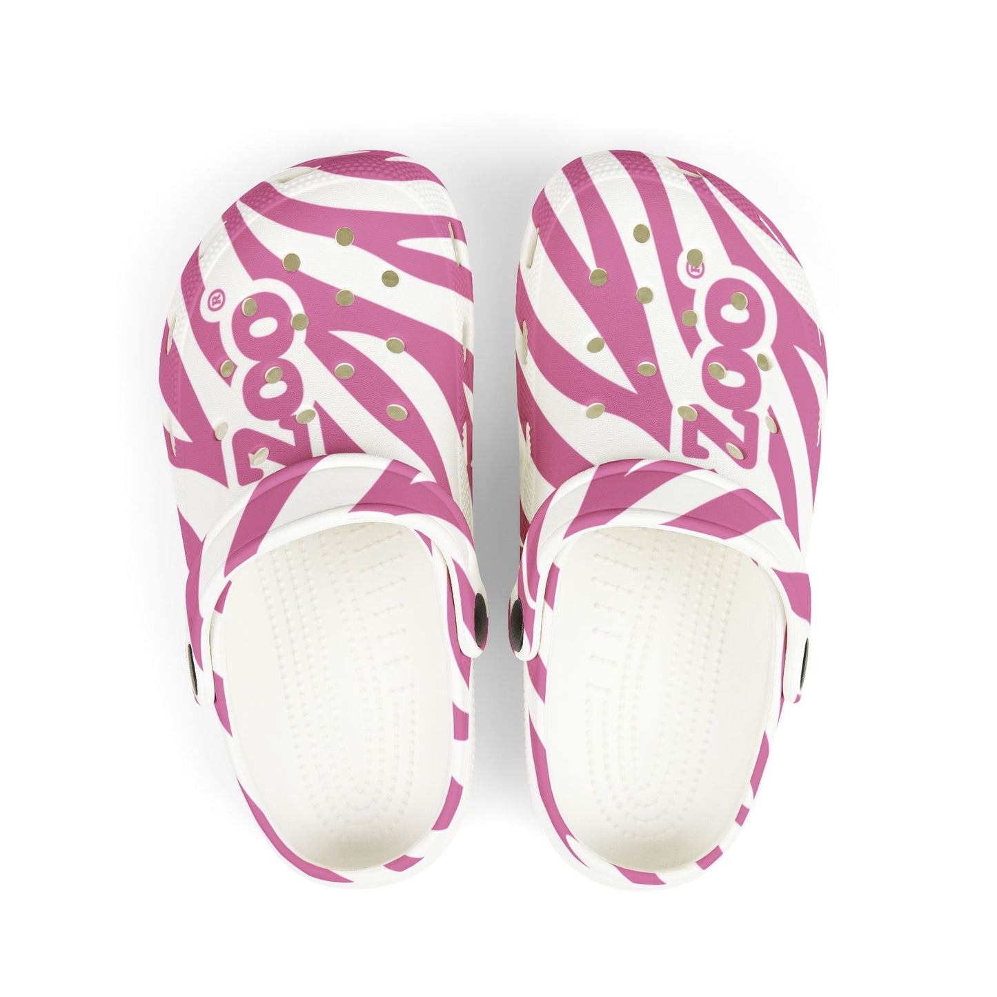 Zoo® Kid's Light Pink & White Sole Clogs