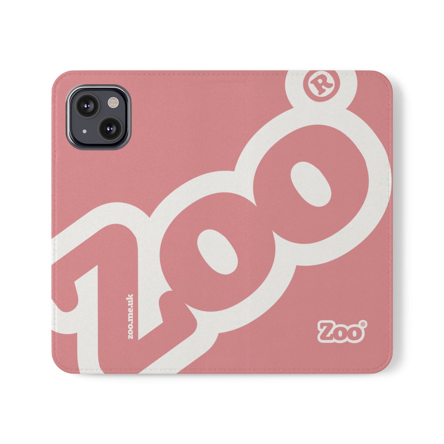 Zoo® Rose Pink Flip Case - Phone Wallet with Card Holder