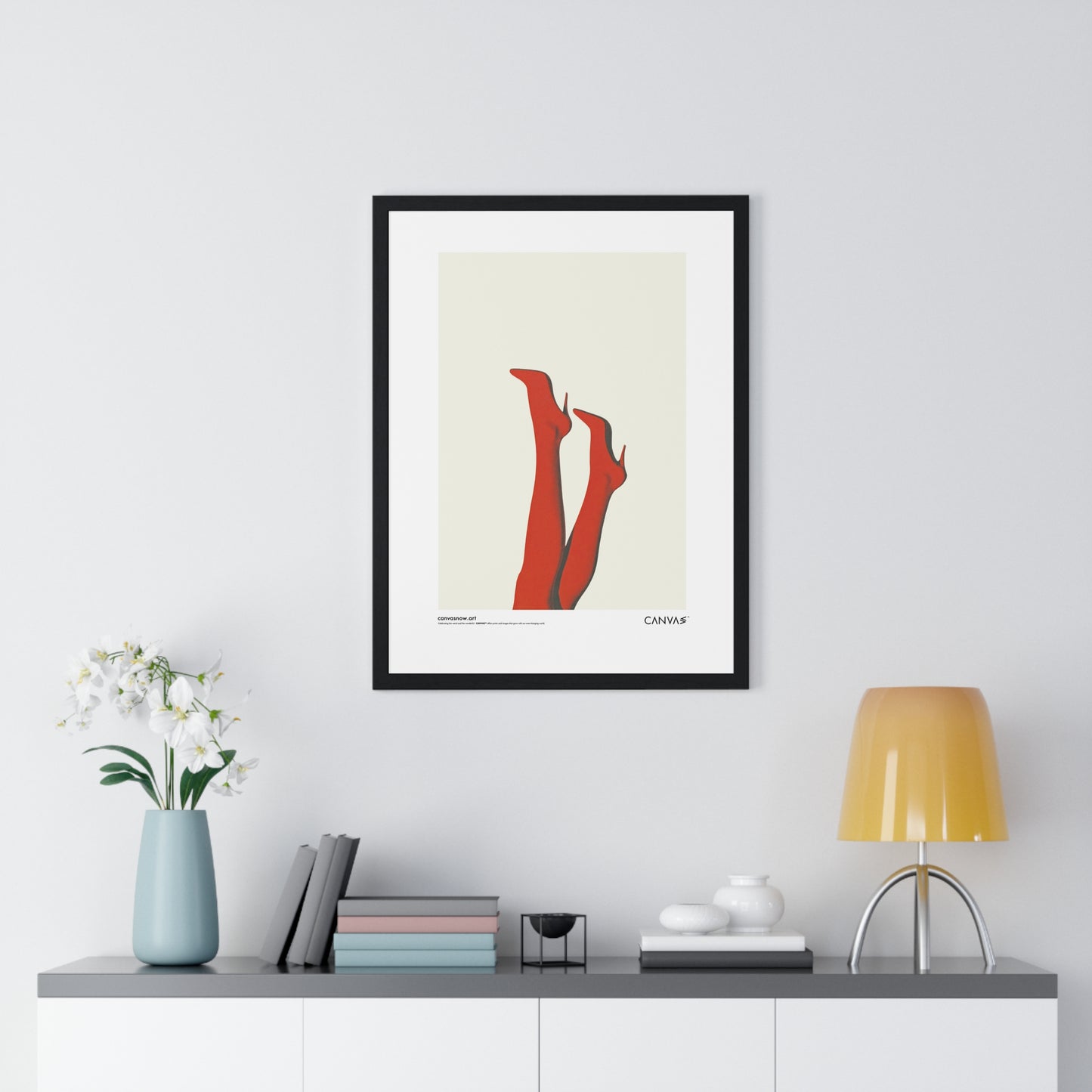 CANVAS™ RED-HOT-LEGS Portrait Framed Poster