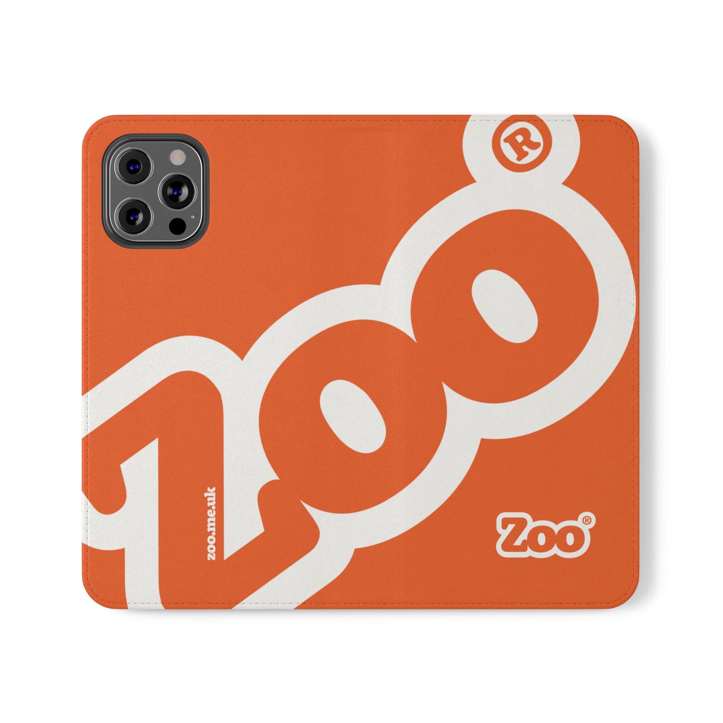 Zoo® Orange Flip Case - Phone Wallet with Card Holder