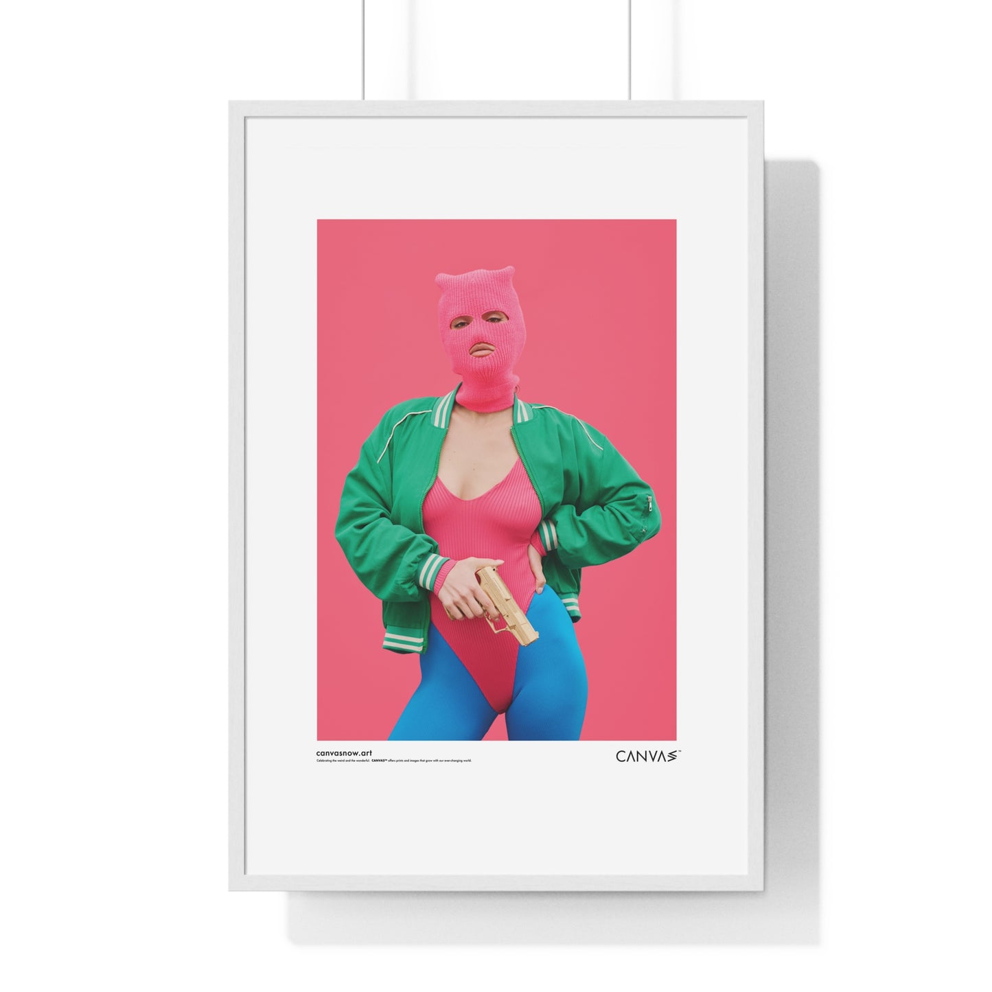 CANVAS™ PINK-PROTEST Portrait Framed Poster