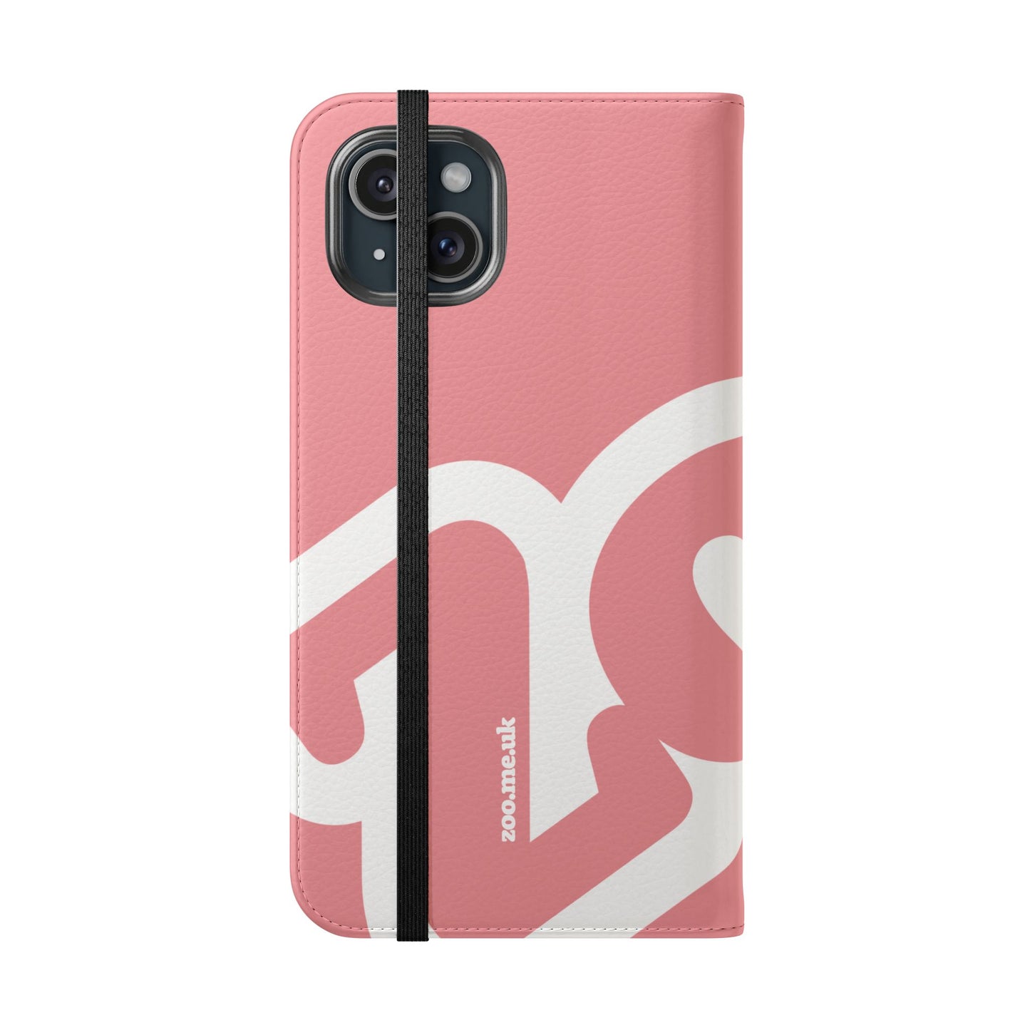 Zoo® Rose Pink Flip Case - Phone Wallet with Card Holder
