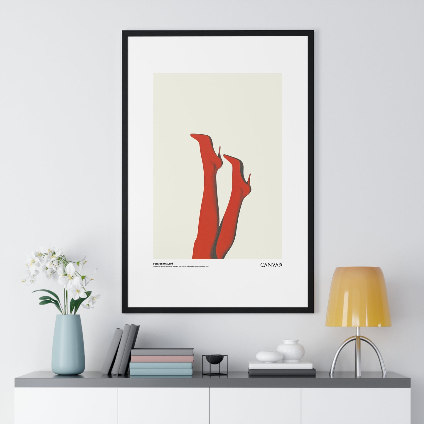 CANVAS™ RED-HOT-LEGS Portrait Framed Poster