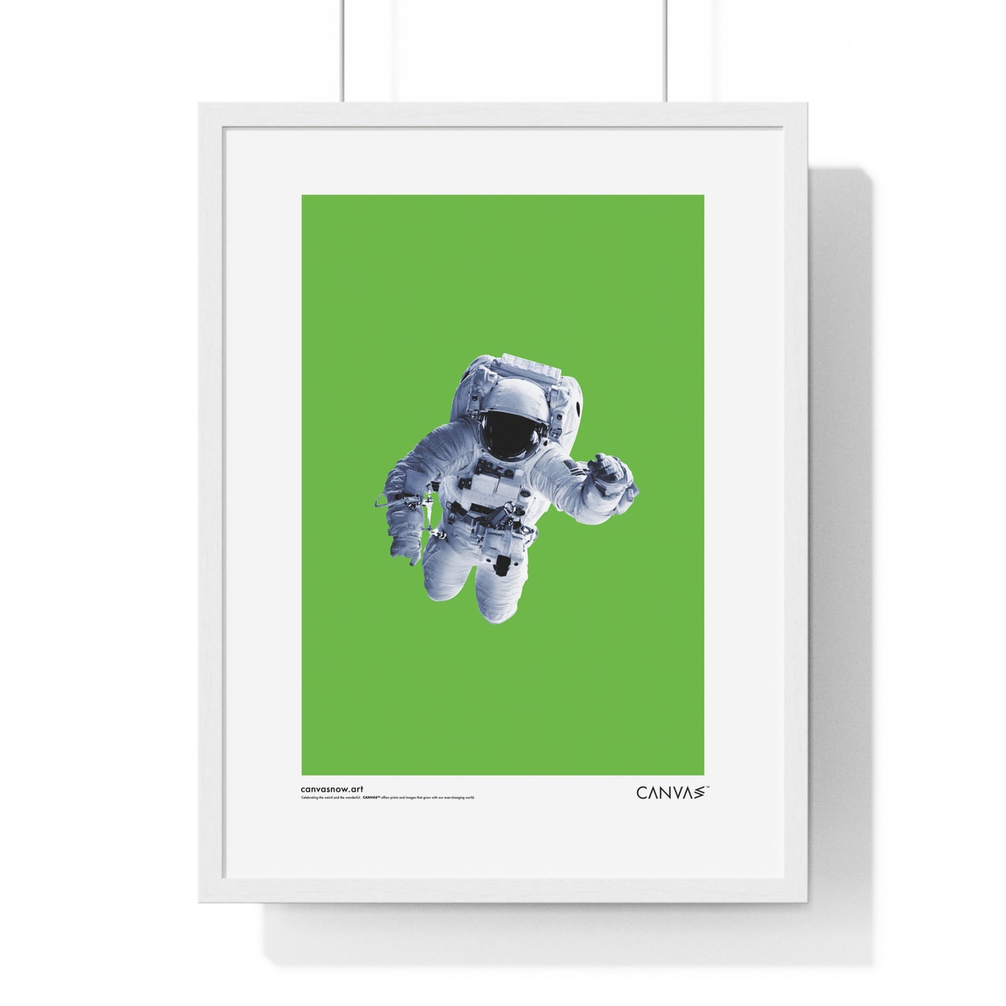 CANVAS™ SPACEMAN-GREENSCREEN Portrait Framed Poster