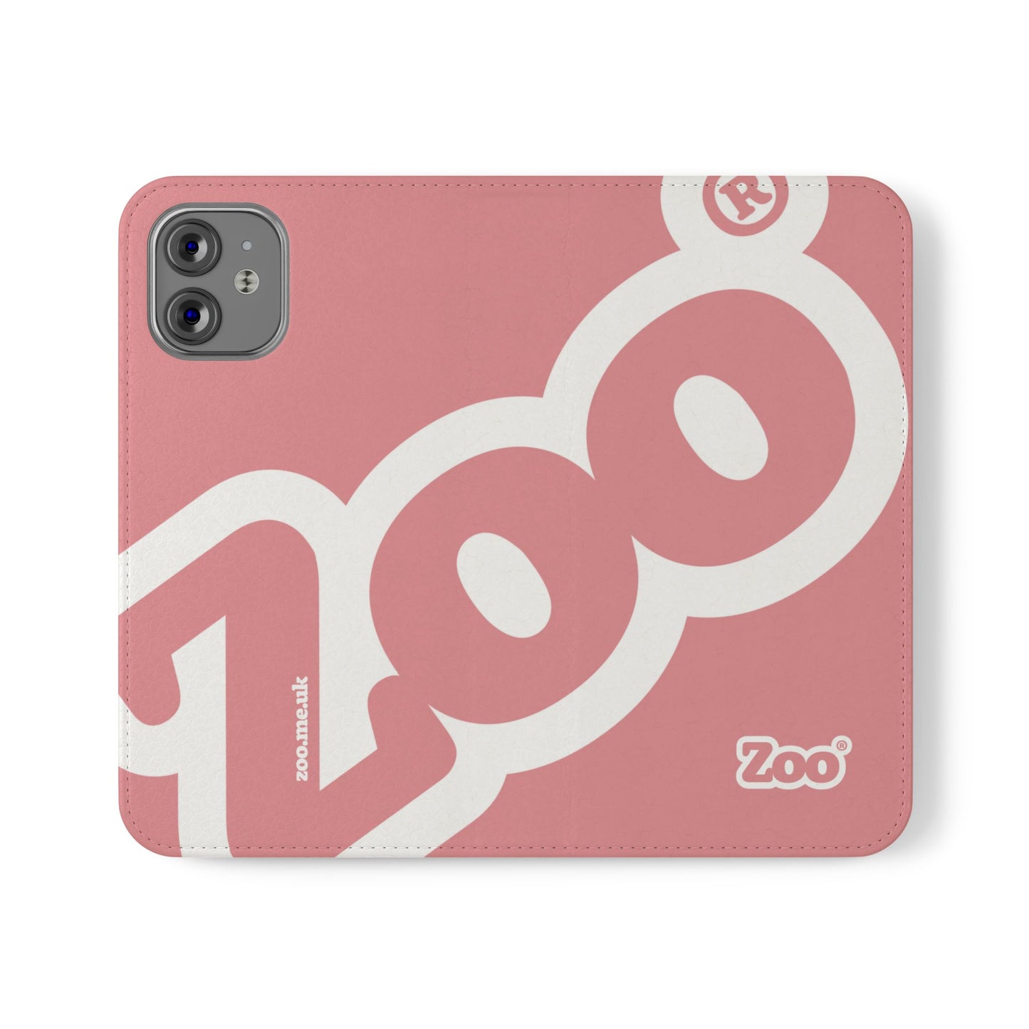 Zoo® Rose Pink Flip Case - Phone Wallet with Card Holder