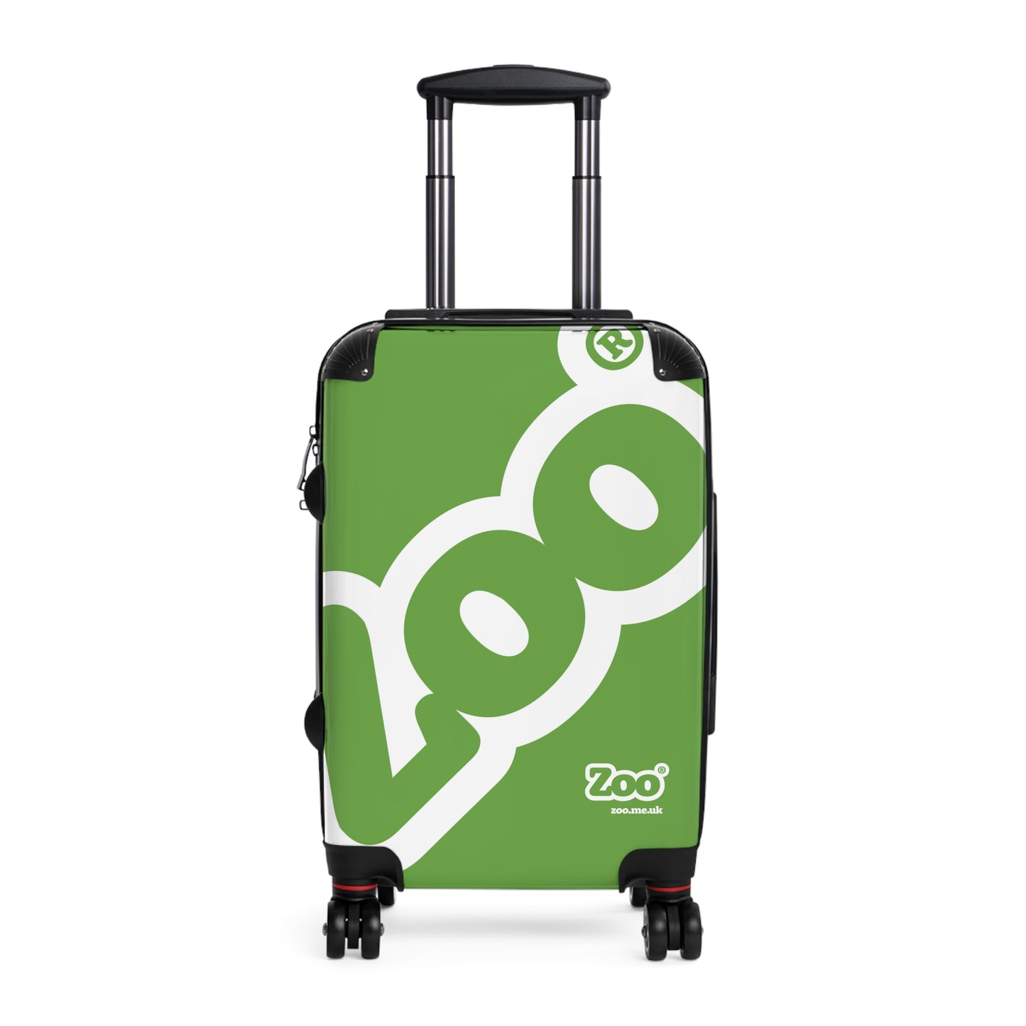 Zoo® White on Green - Black Suitcase
