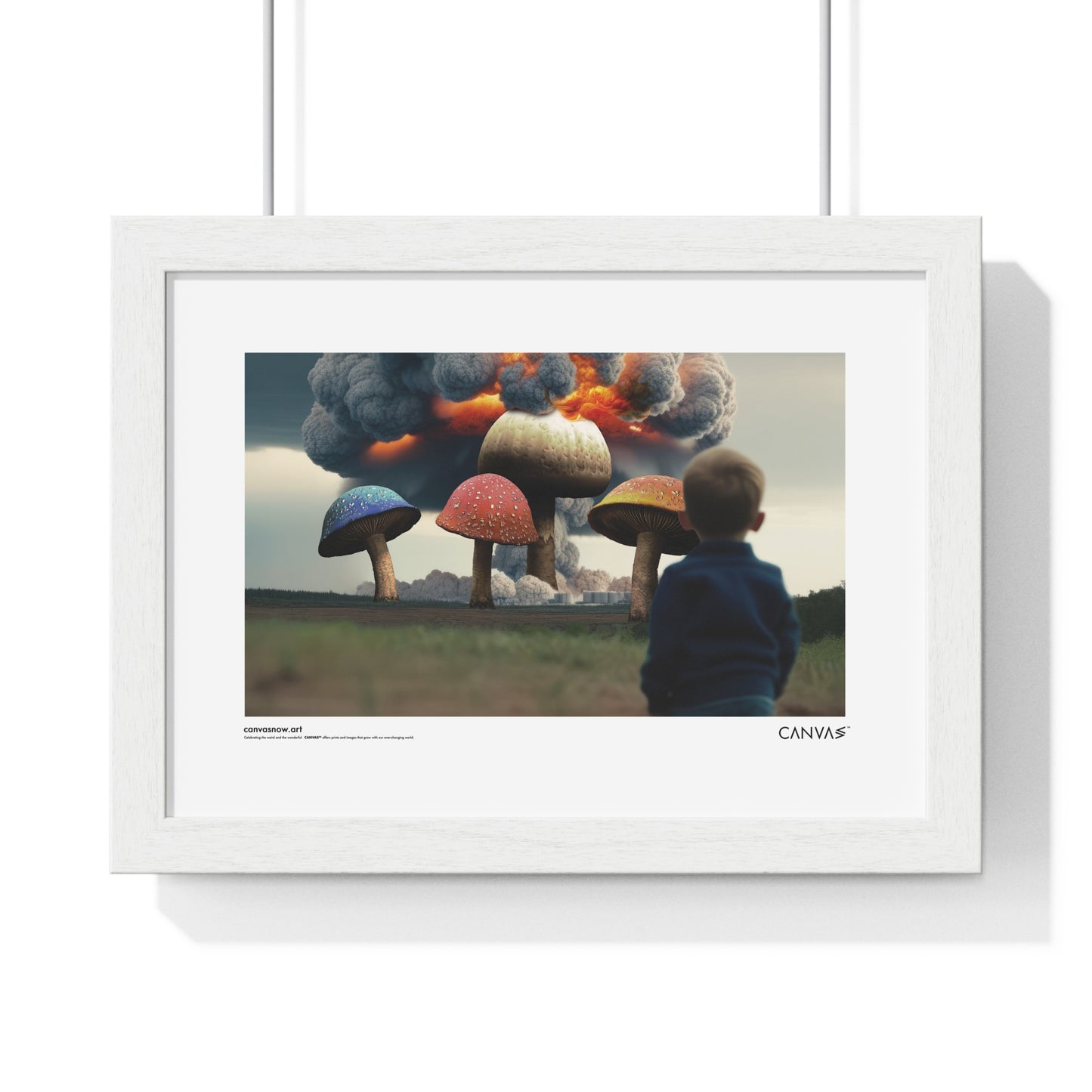 CANVAS™ TOASTED-MUSHROOMS Landscape Framed Poster