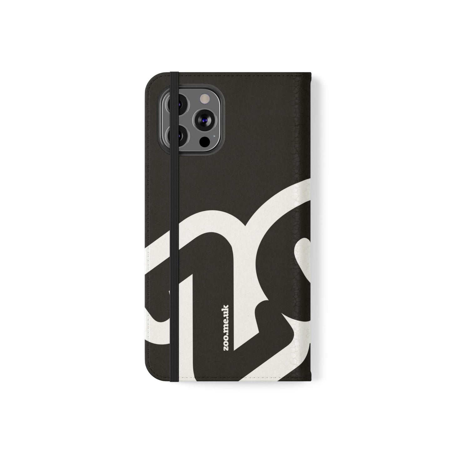 Zoo® Black Flip Case - Phone Wallet with Card Holder