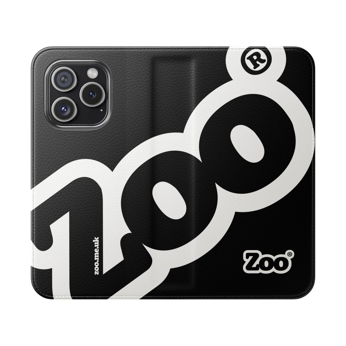 Zoo® Black Flip Case - Phone Wallet with Card Holder