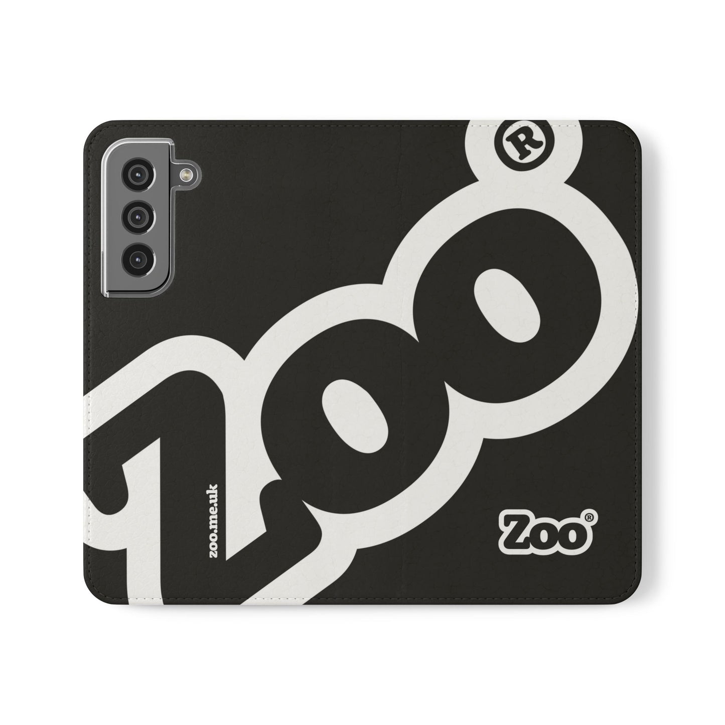 Zoo® Black Flip Case - Phone Wallet with Card Holder