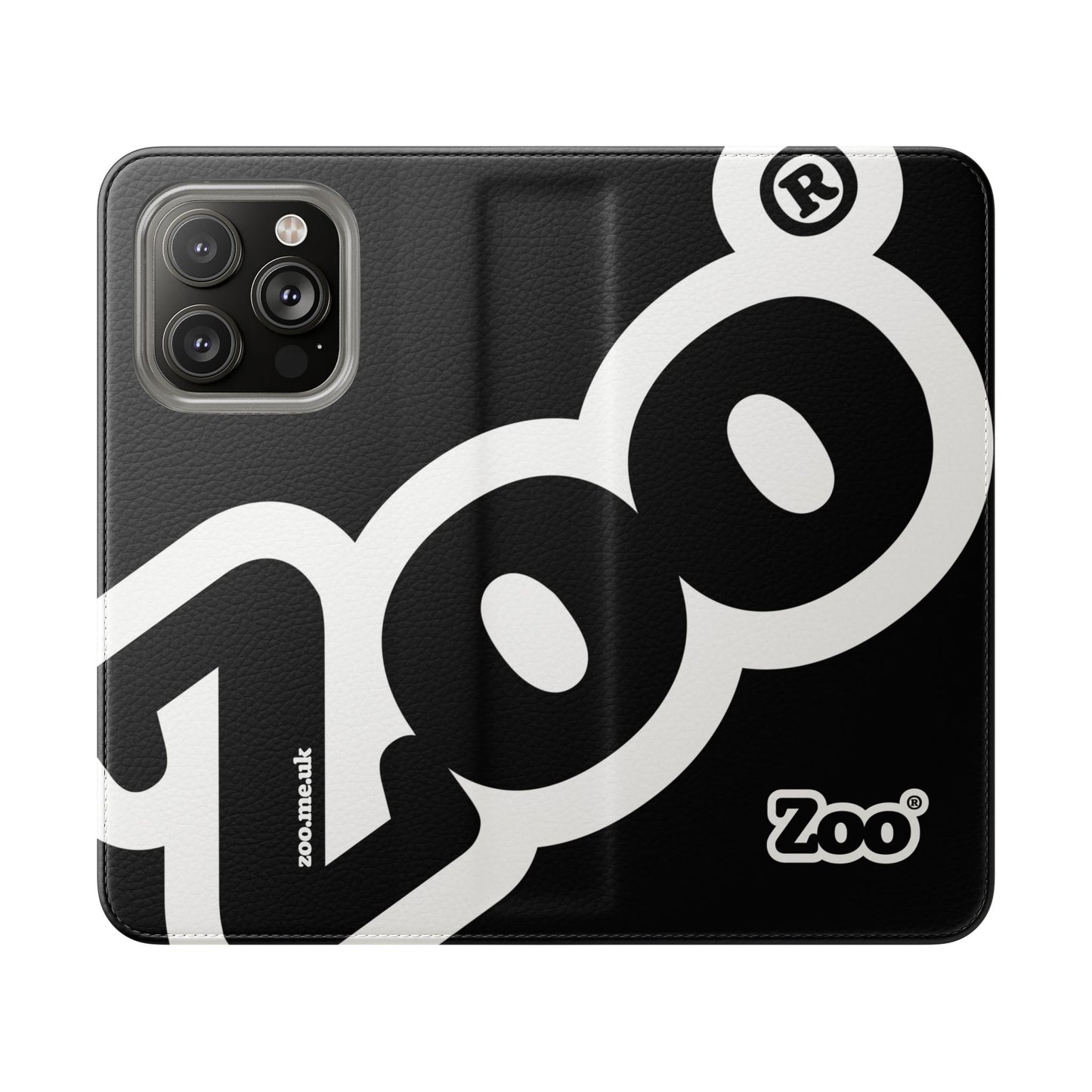 Zoo® Black Flip Case - Phone Wallet with Card Holder