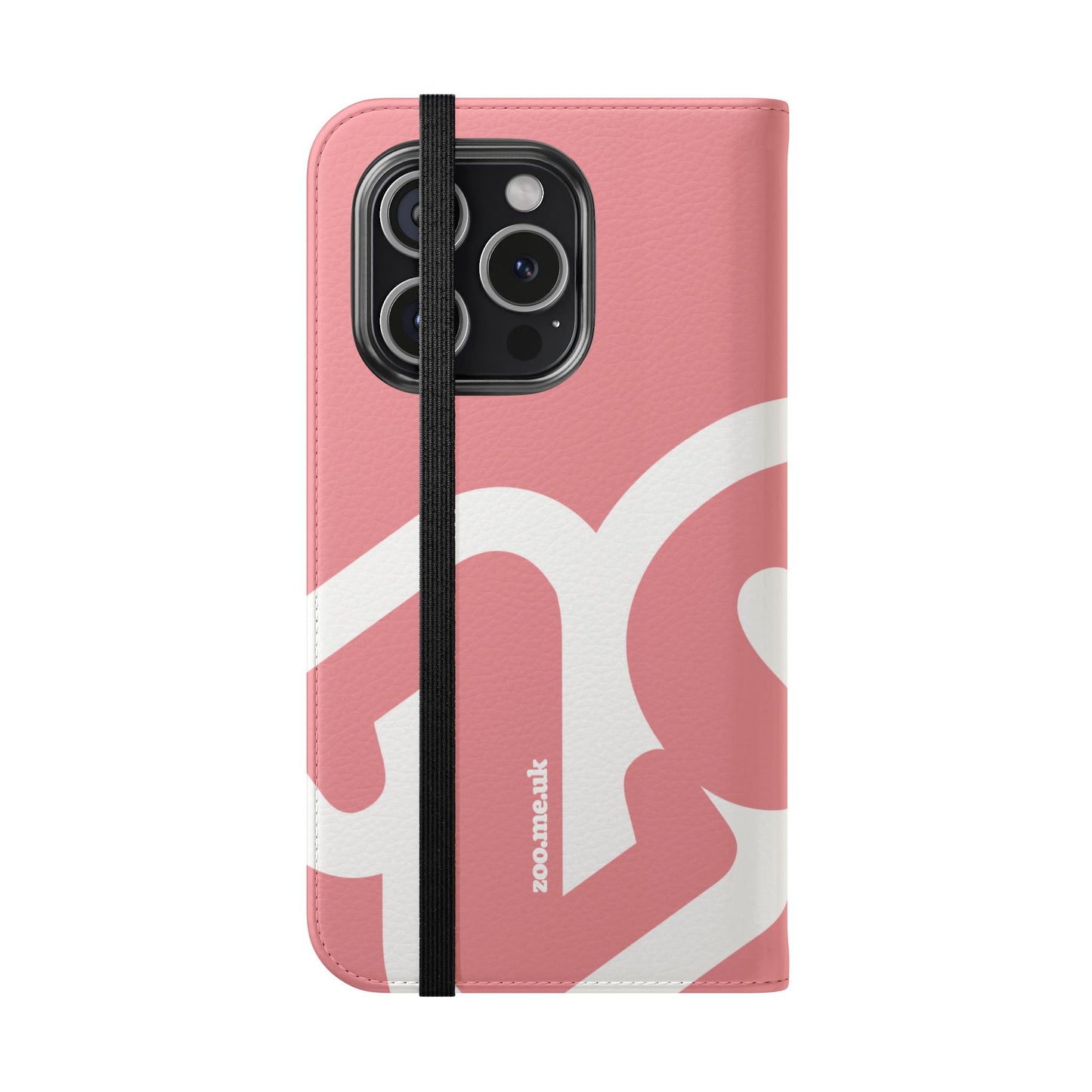 Zoo® Rose Pink Flip Case - Phone Wallet with Card Holder