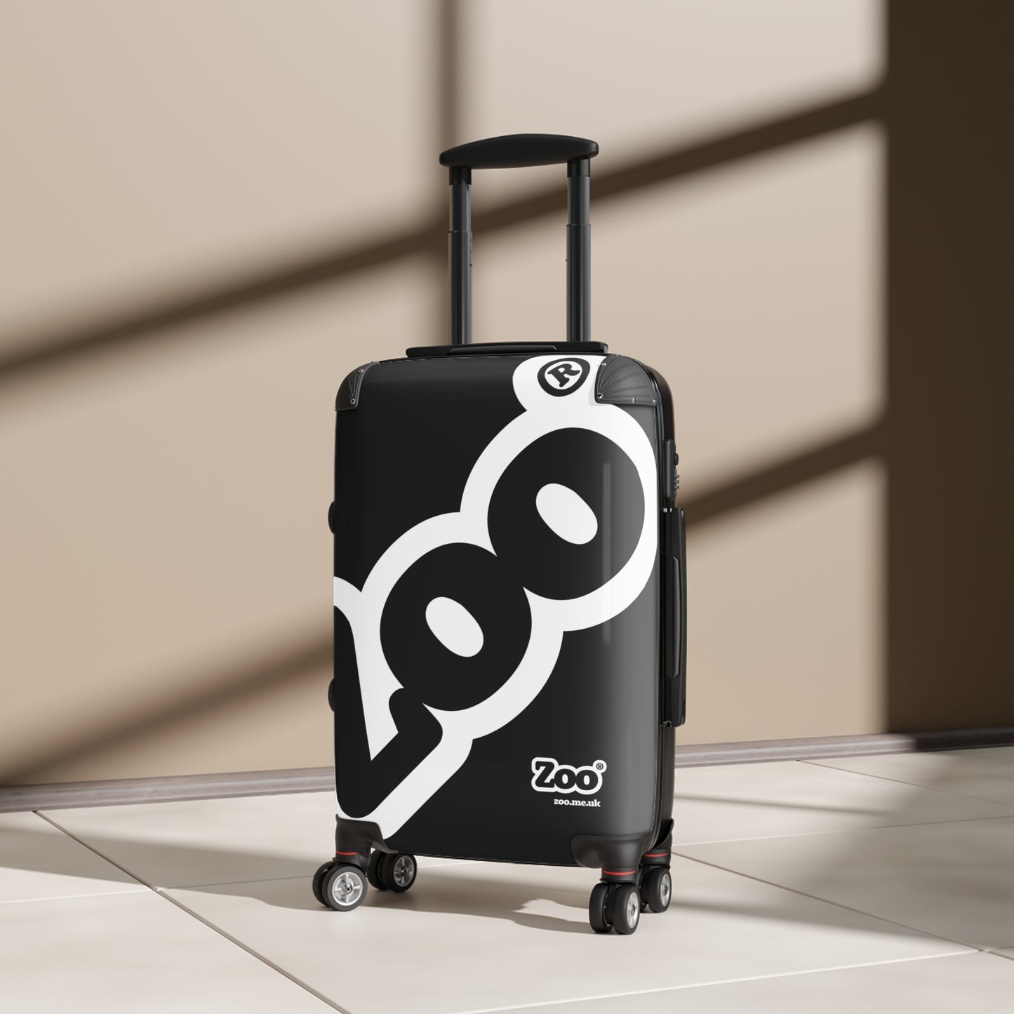 Zoo® White on Black - Black Suitcase