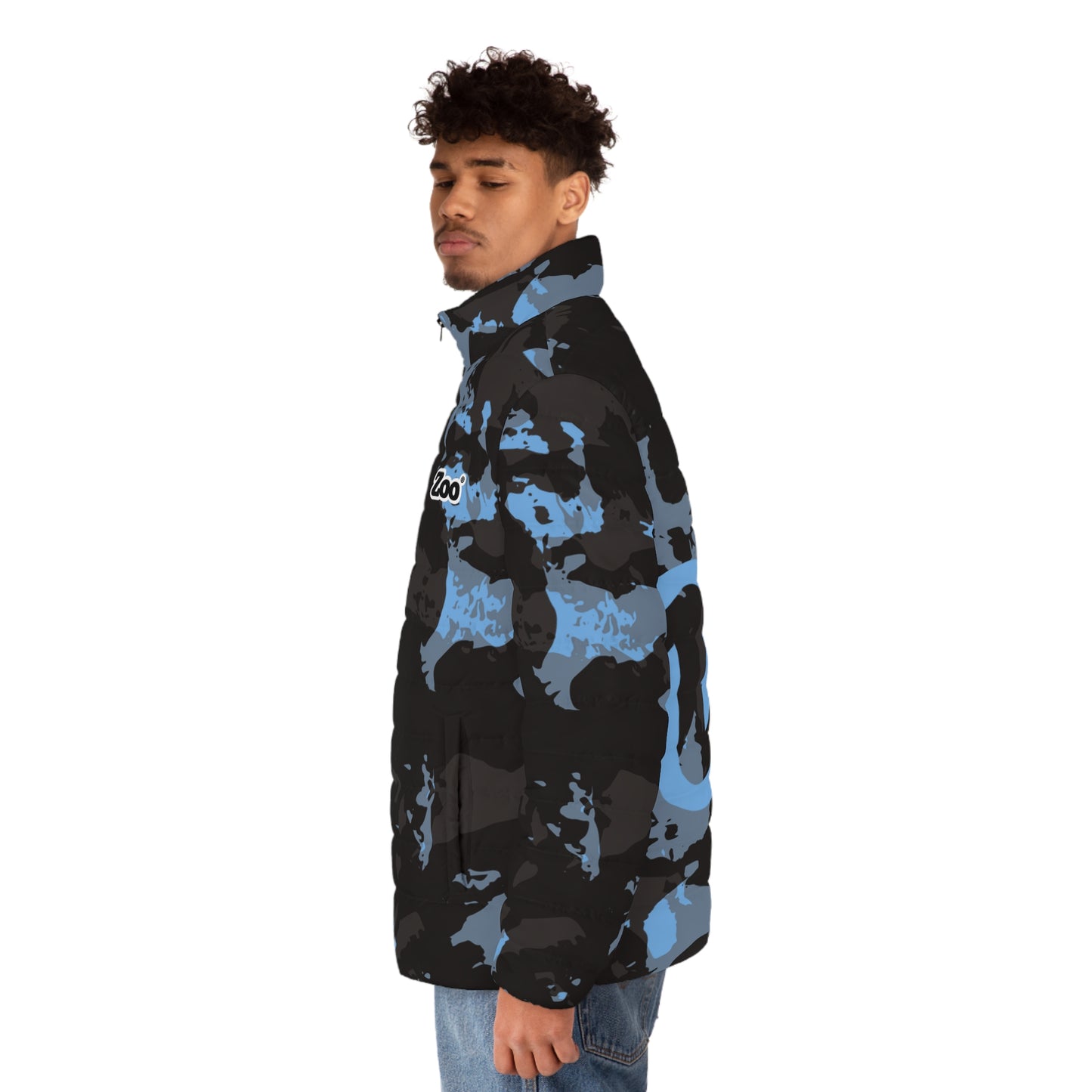 Zoo® Black & Light Blue Camo - Unisex Puffer Jacket