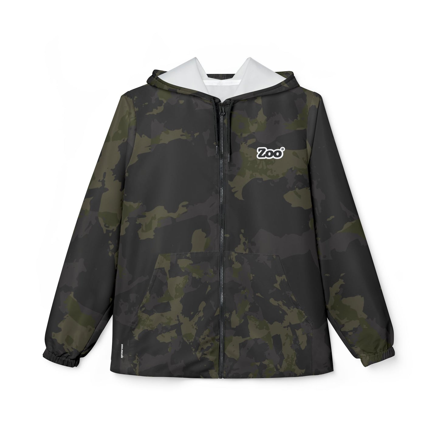 Zoo® Black & Forest Green - Unisex Camo Windbreaker Jacket