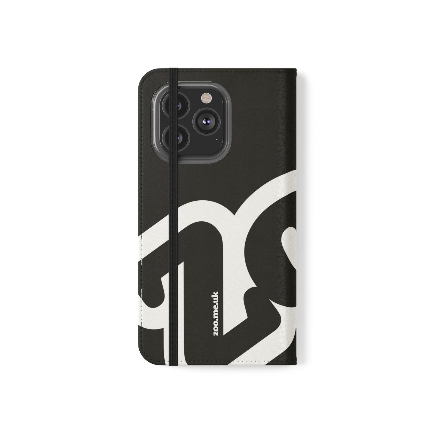 Zoo® Black Flip Case - Phone Wallet with Card Holder