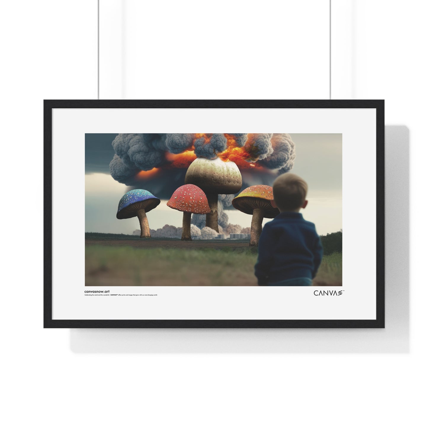CANVAS™ TOASTED-MUSHROOMS Landscape Framed Poster