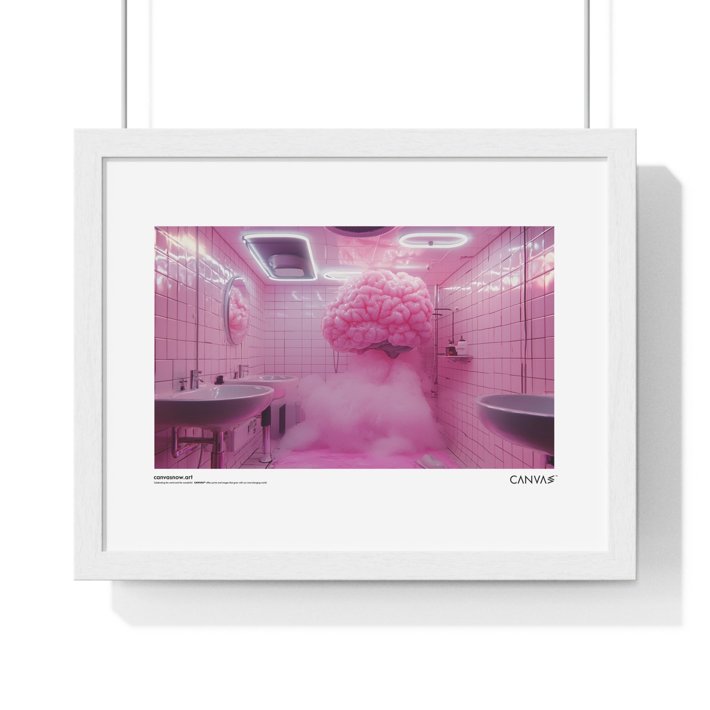 CANVAS™ PINK-BRAIN Landscape Framed Poster
