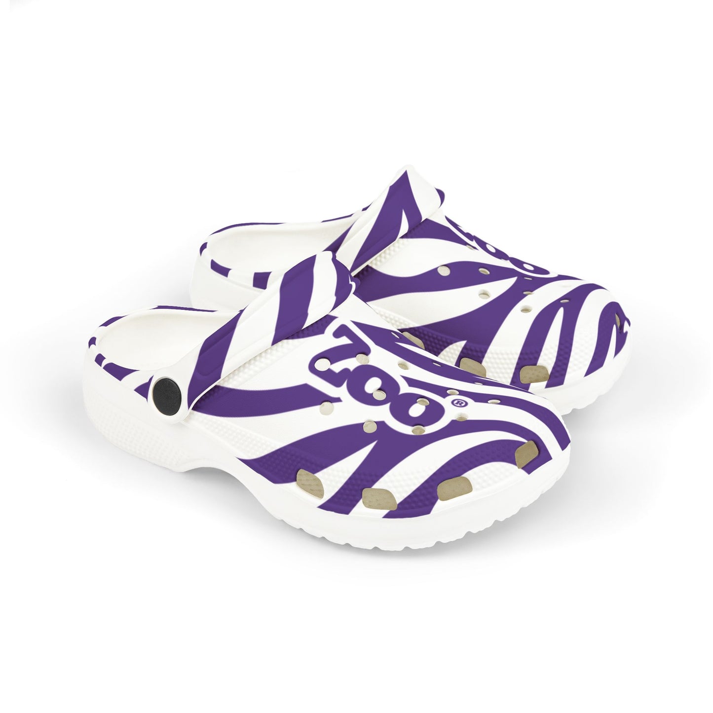 Zoo® Kid's Purple & White Sole Clogs