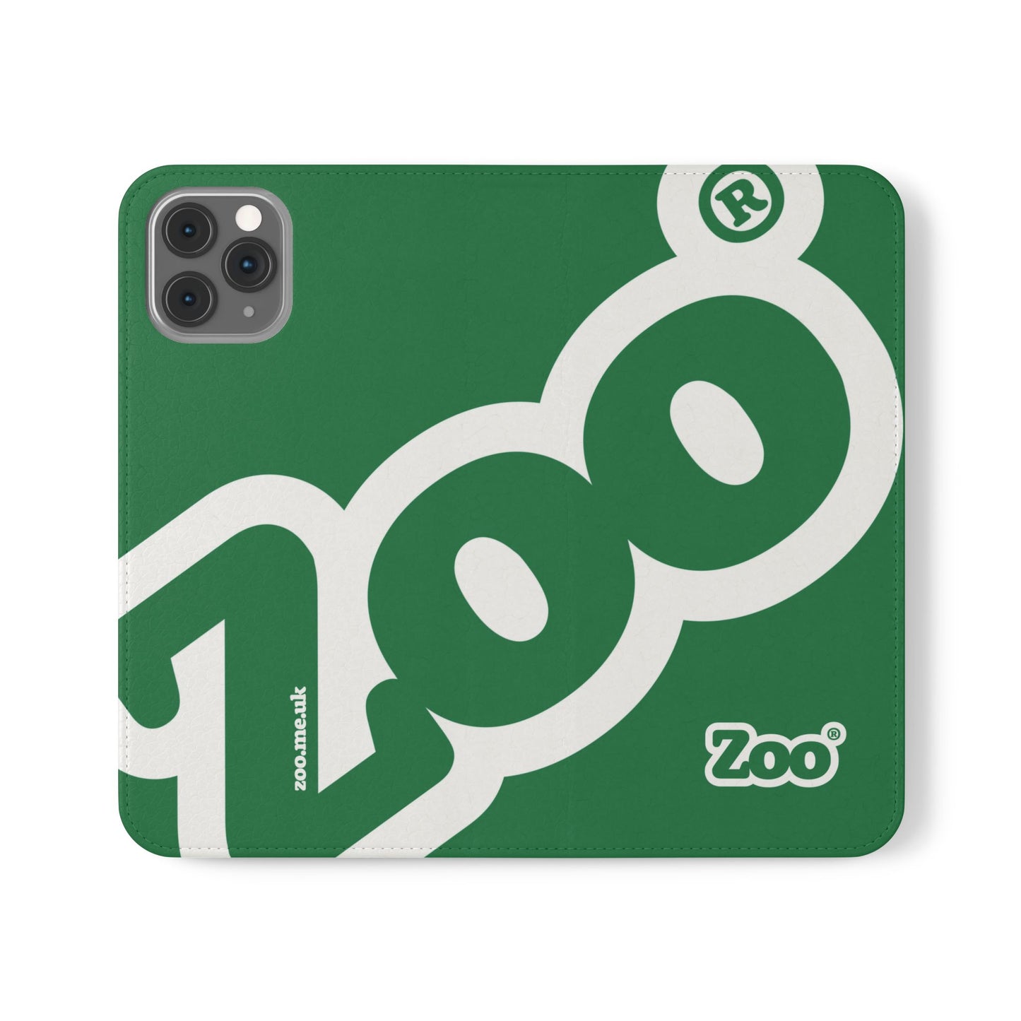 Zoo® Dark Green Flip Case - Phone Wallet with Card Holder