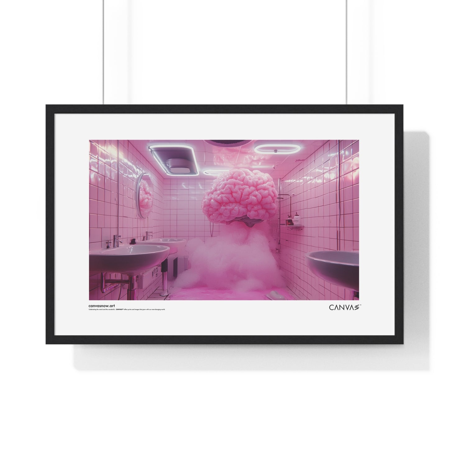 CANVAS™ PINK-BRAIN Landscape Framed Poster