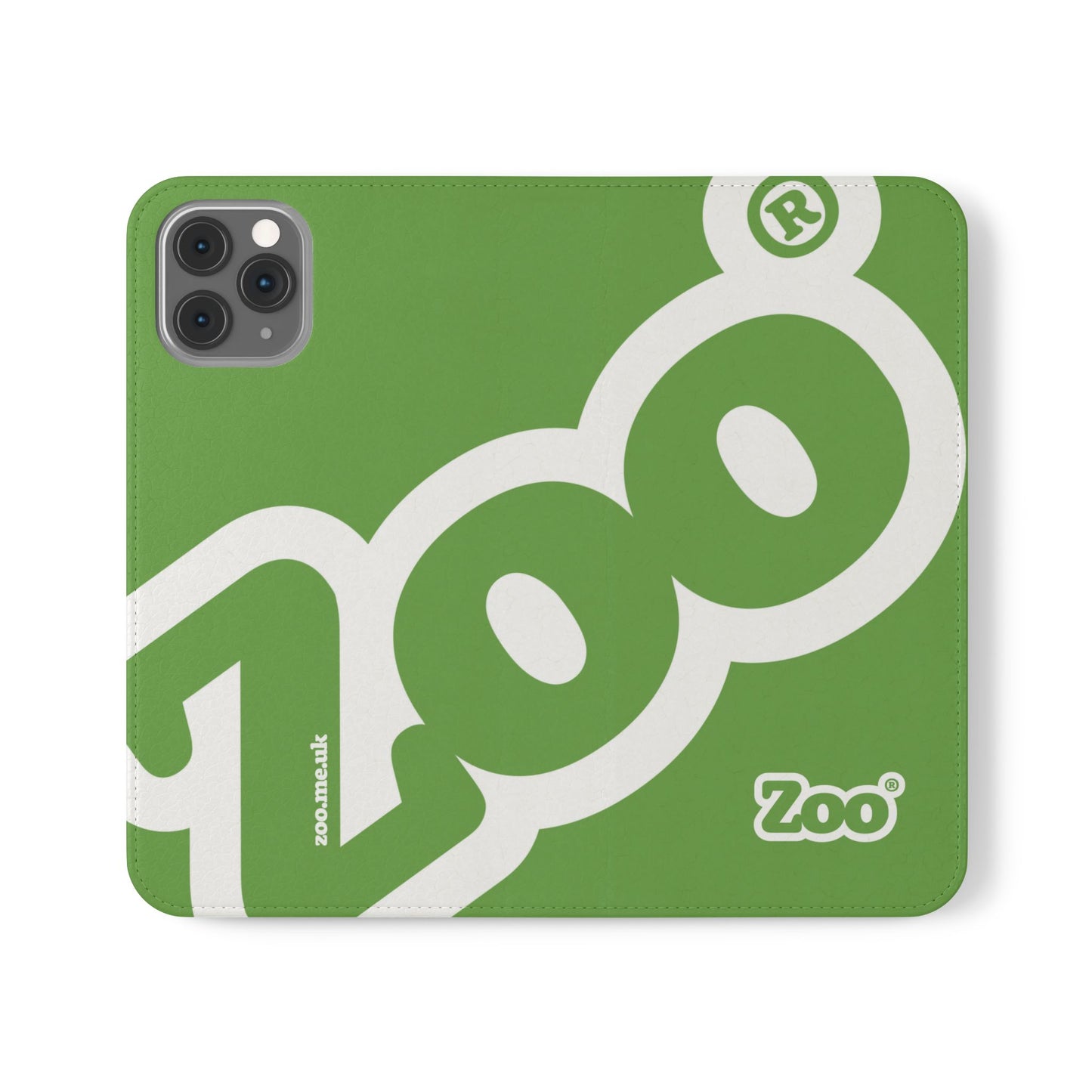 Zoo® Light Green Flip Case - Phone Wallet with Card Holder
