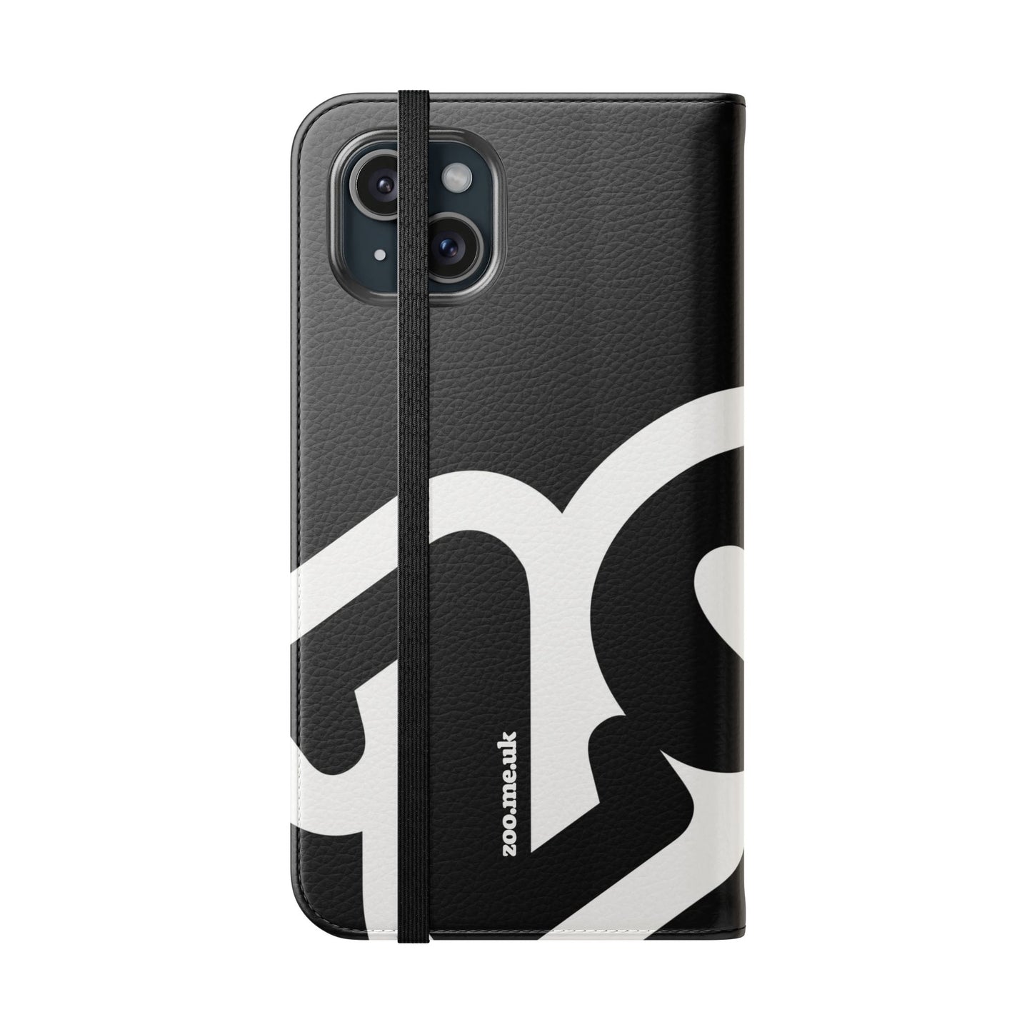 Zoo® Black Flip Case - Phone Wallet with Card Holder