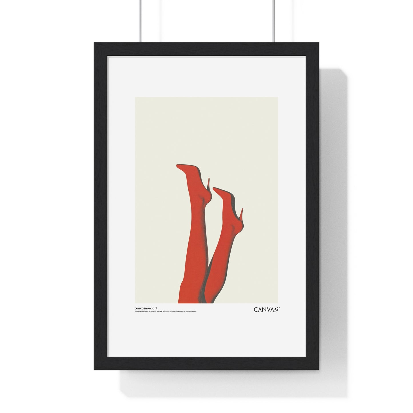 CANVAS™ RED-HOT-LEGS Portrait Framed Poster