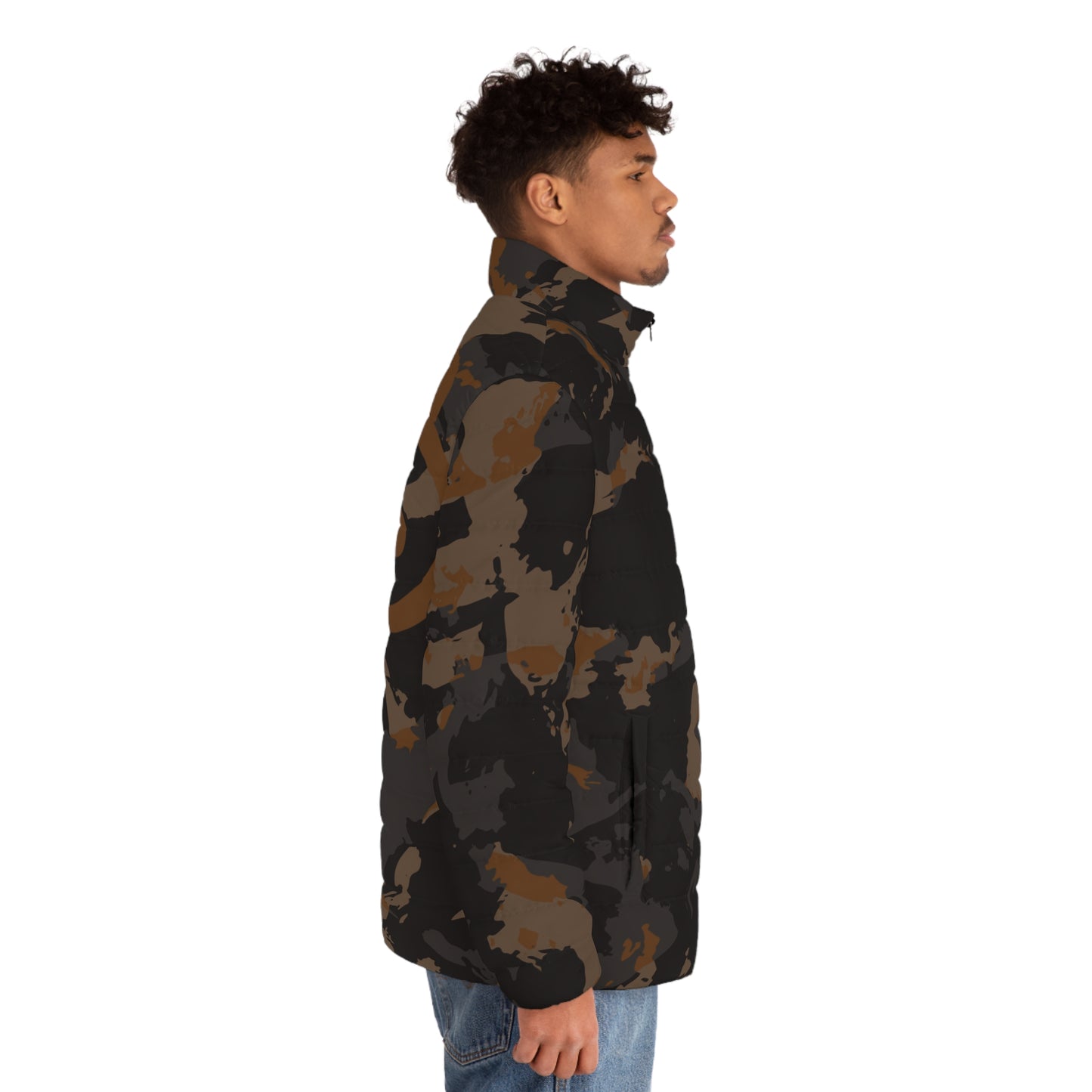 Zoo® Black & Brown Camo - Unisex Puffer Jacket