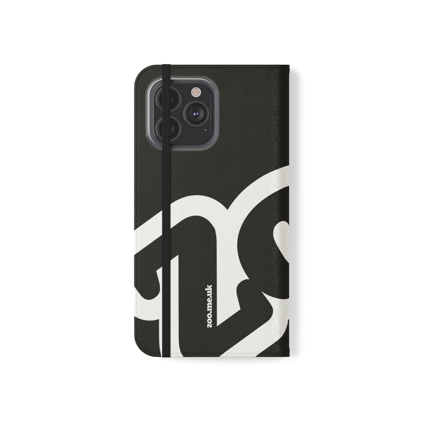 Zoo® Black Flip Case - Phone Wallet with Card Holder