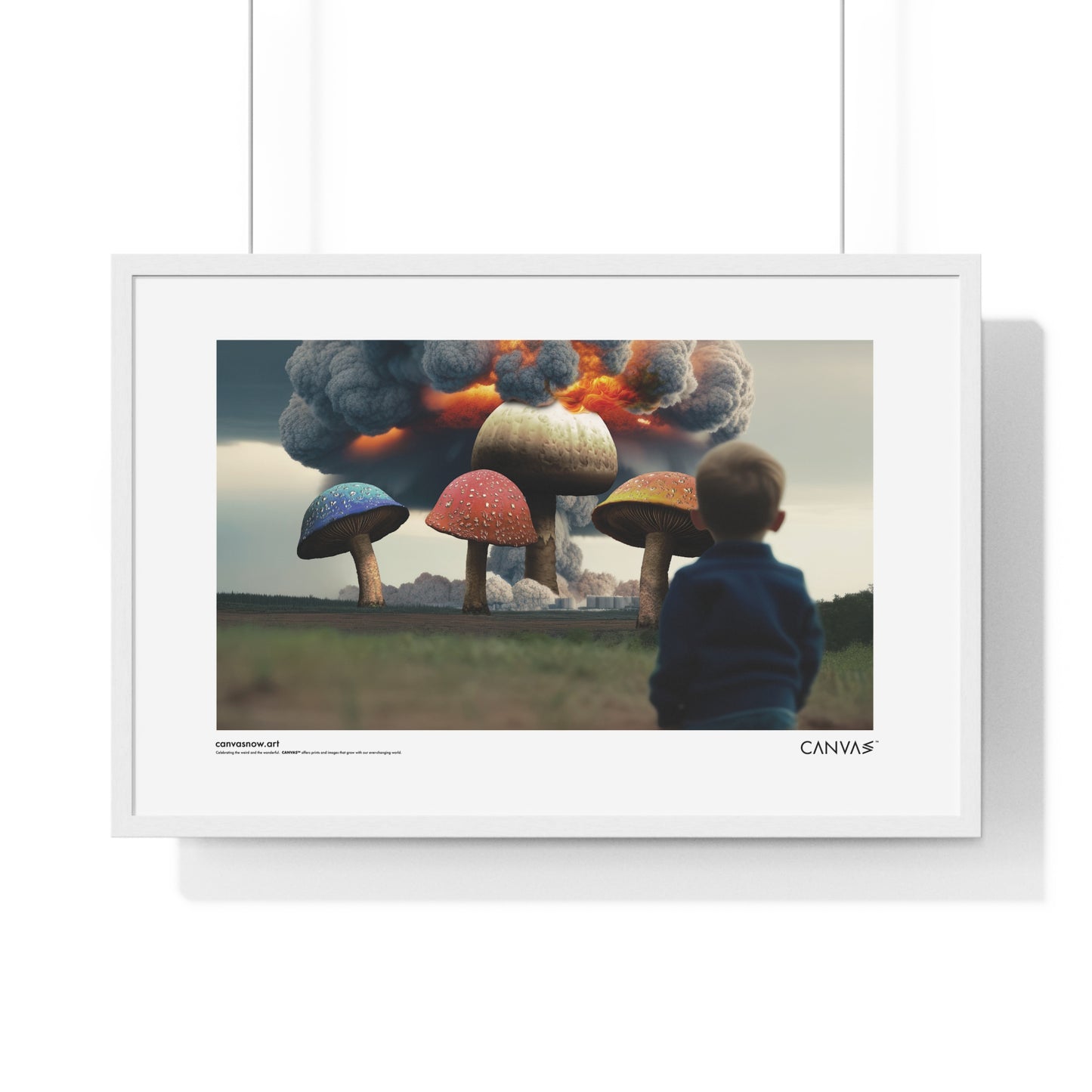 CANVAS™ TOASTED-MUSHROOMS Landscape Framed Poster