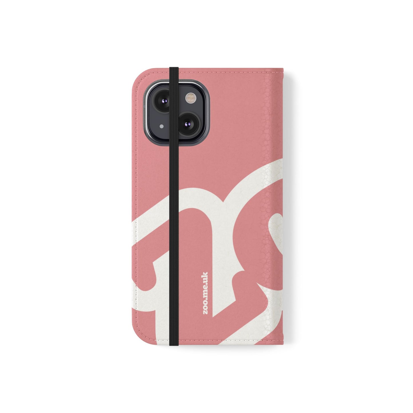 Zoo® Rose Pink Flip Case - Phone Wallet with Card Holder