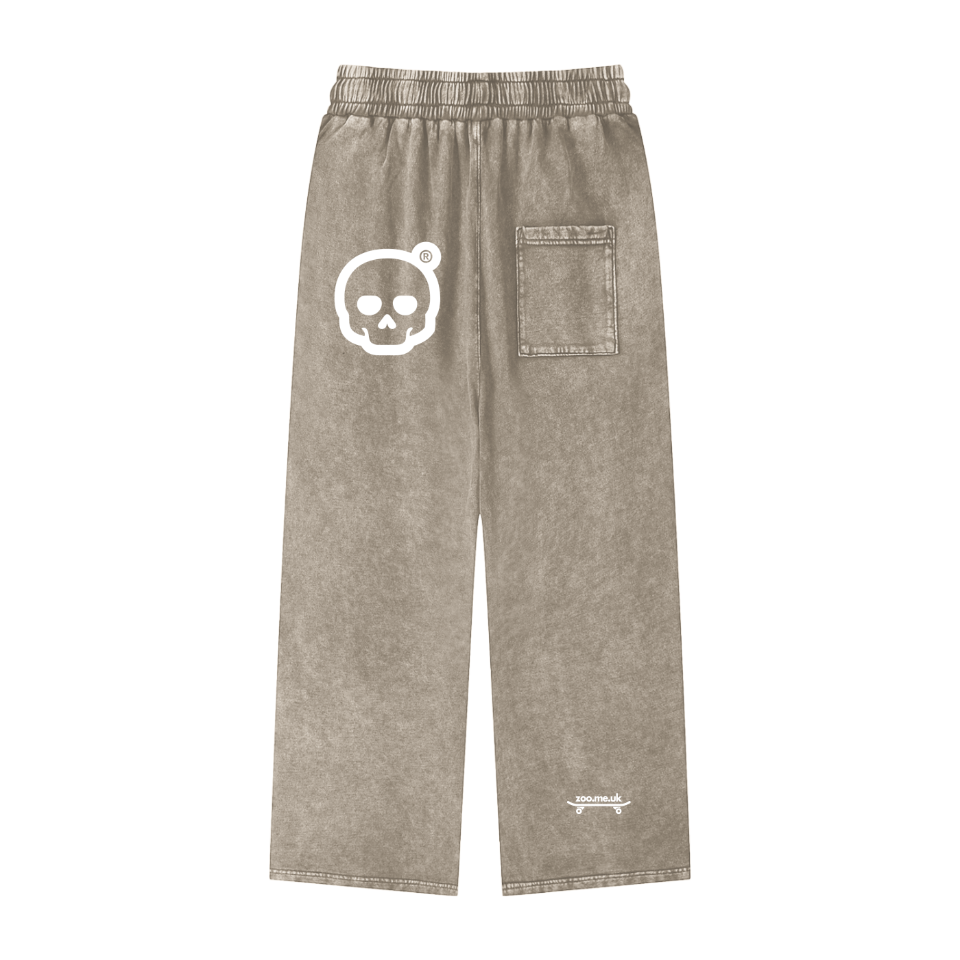 TOXIC® SKULL® Acid Wash Straight Leg Pants - 360 GSM