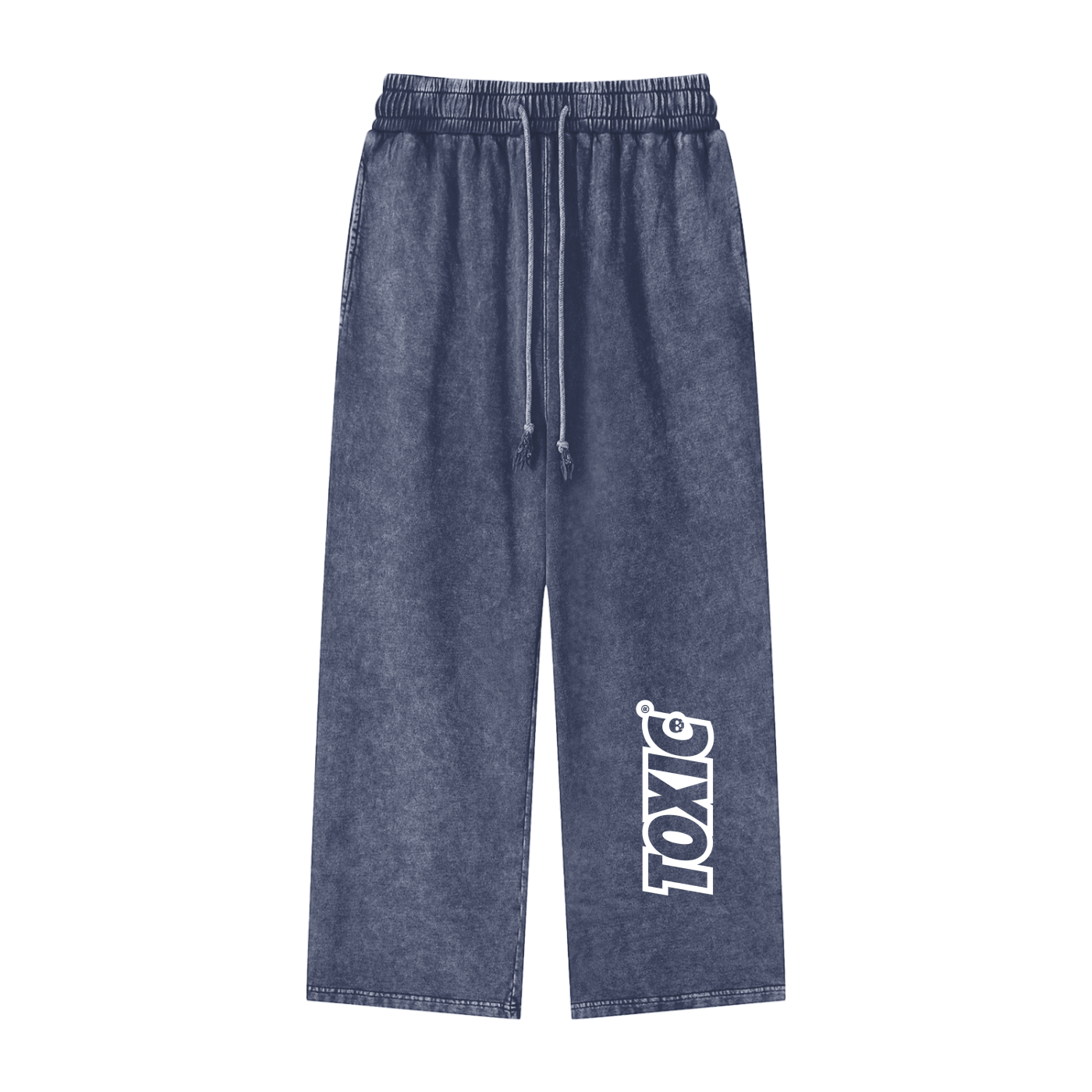 TOXIC® SKULL® Acid Wash Straight Leg Pants - 360 GSM