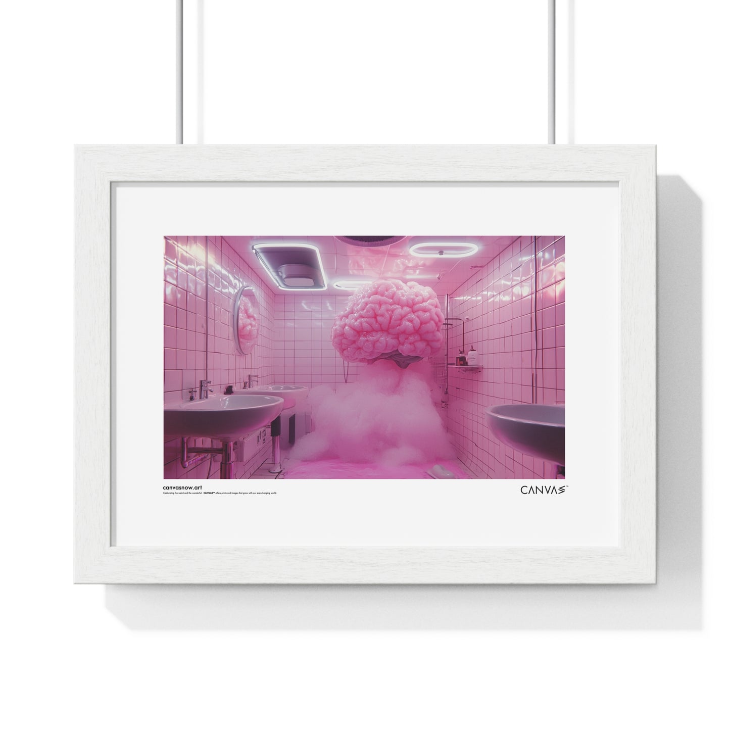 CANVAS™ PINK-BRAIN Landscape Framed Poster