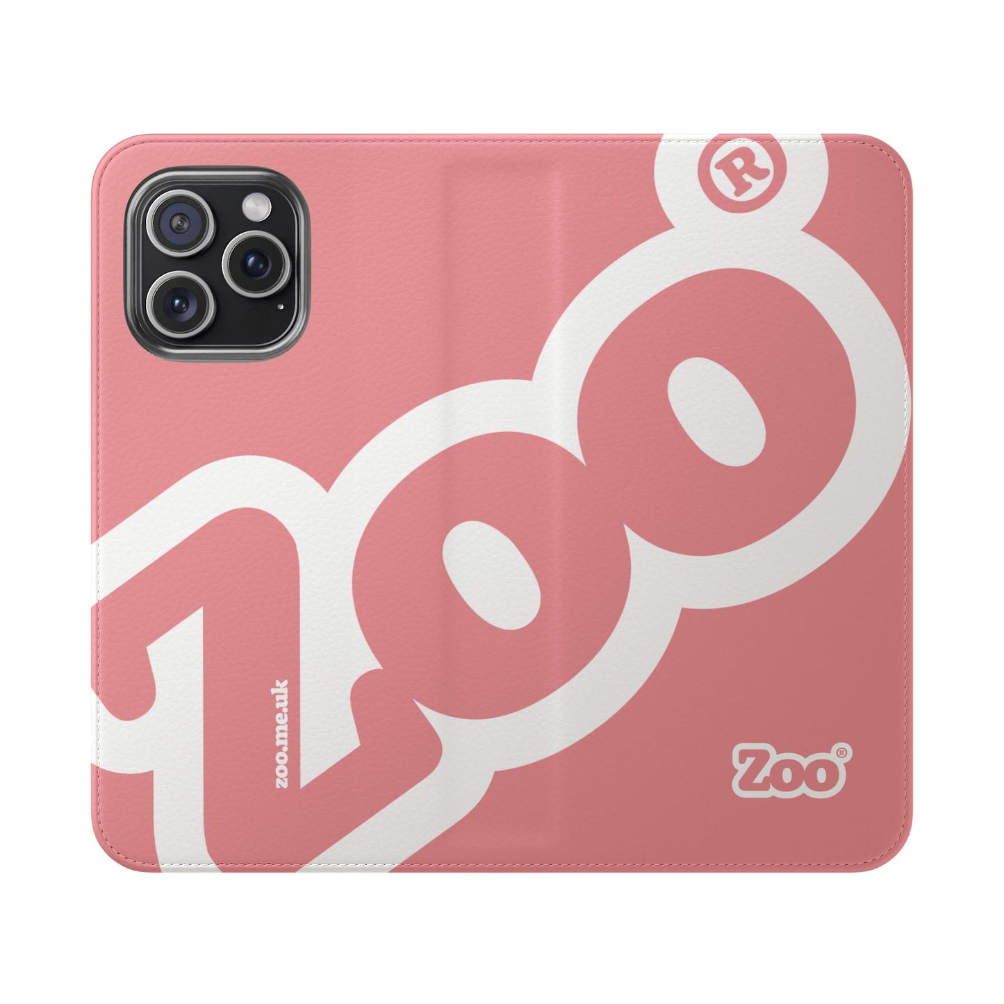 Zoo® Rose Pink Flip Case - Phone Wallet with Card Holder