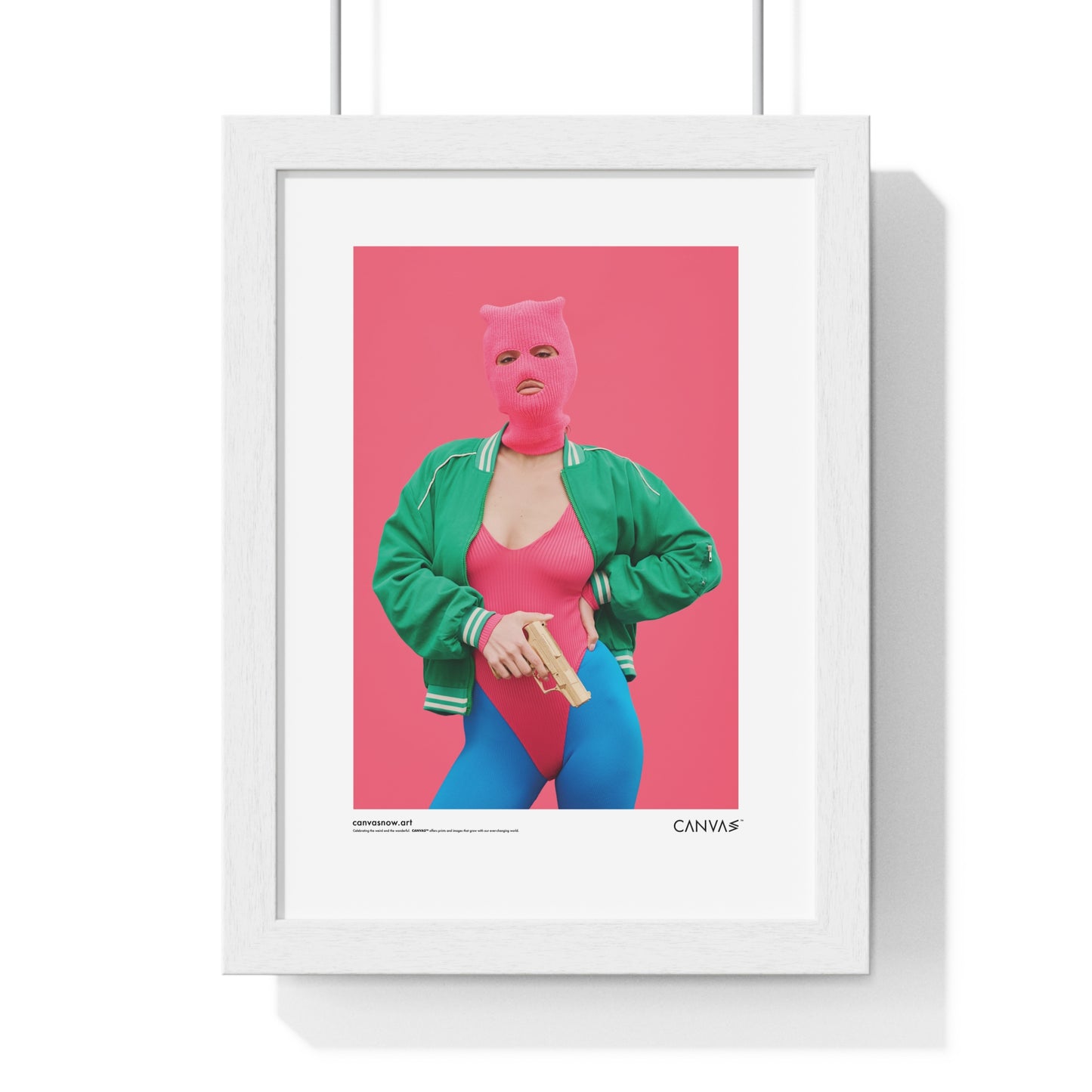 CANVAS™ PINK-PROTEST Portrait Framed Poster