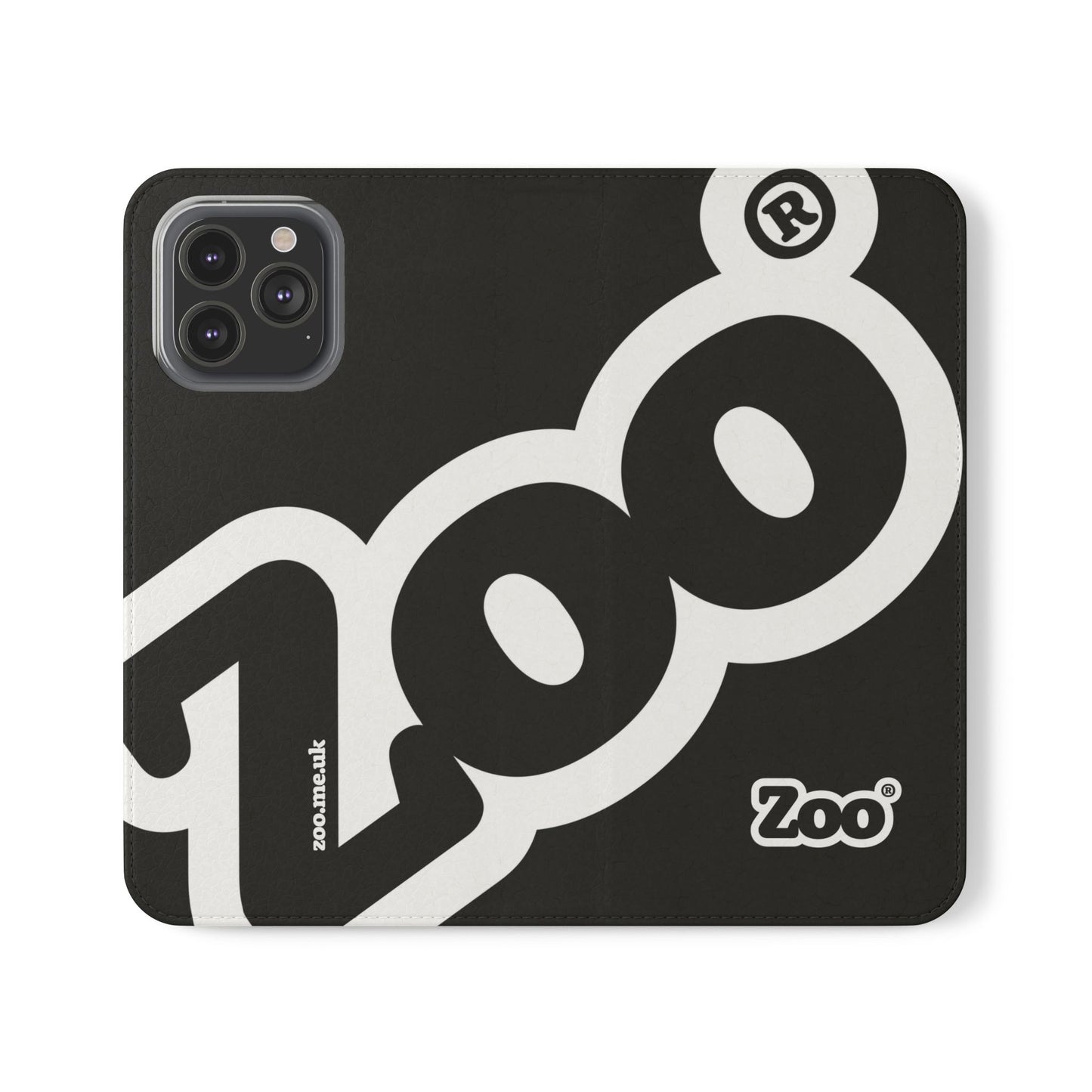 Zoo® Black Flip Case - Phone Wallet with Card Holder