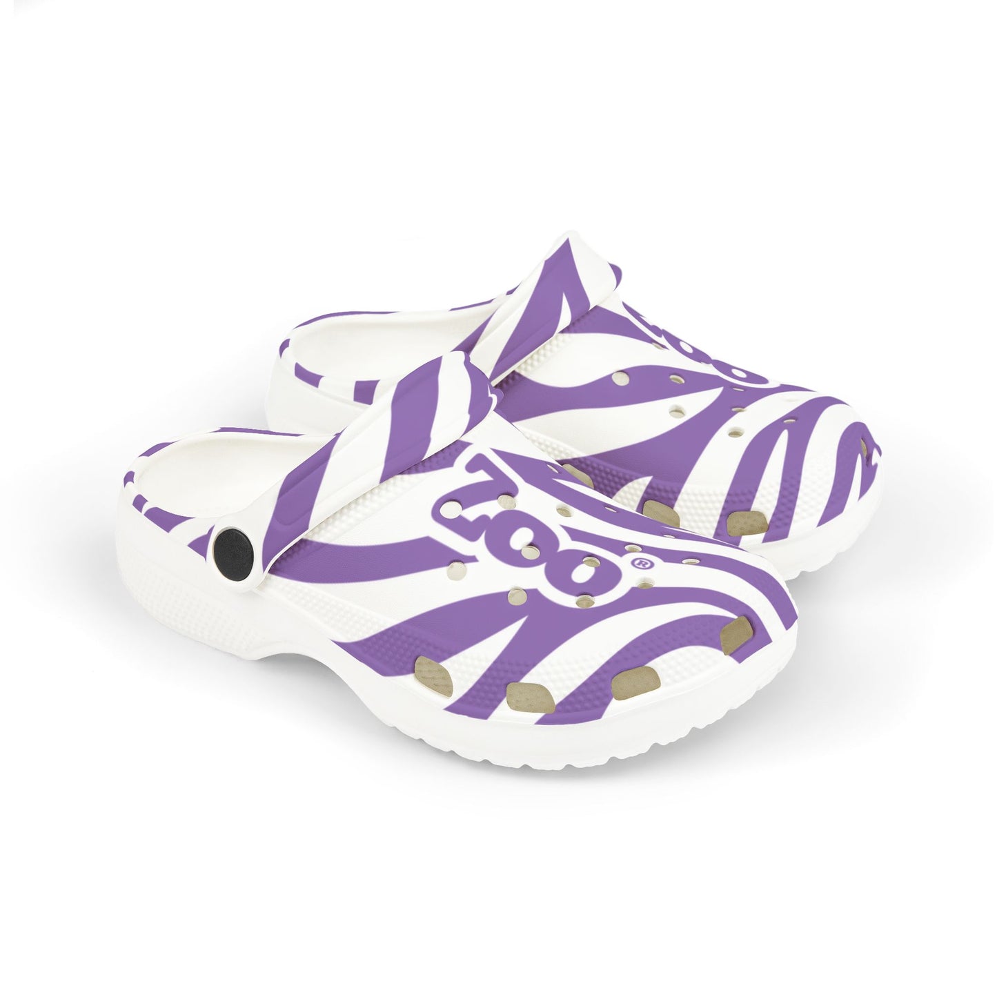 Zoo® Kid's Light Purple & White Sole Clogs