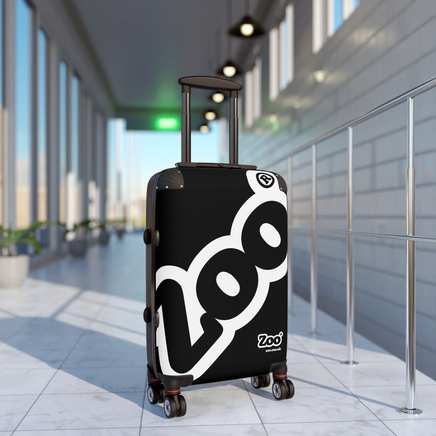 Zoo® White on Black - Black Suitcase