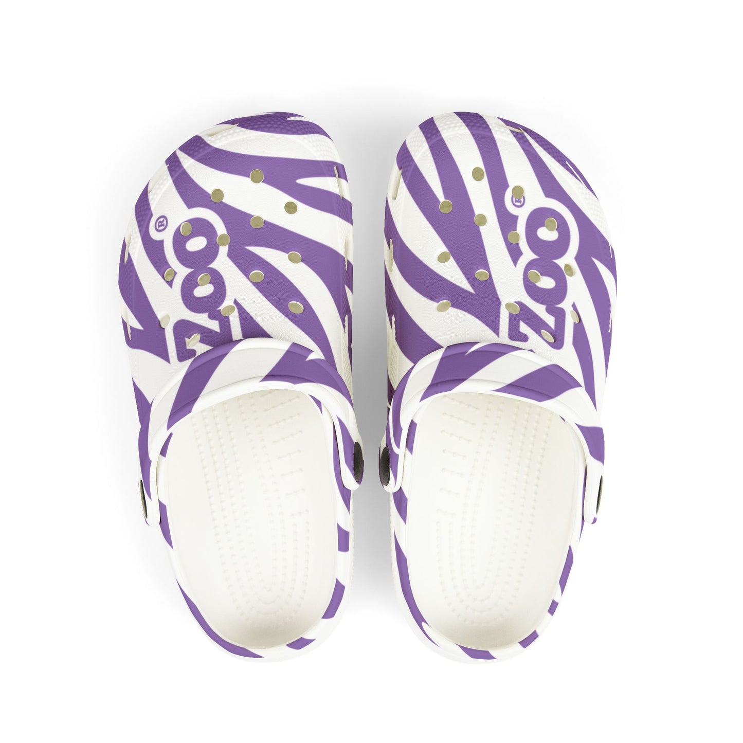 Zoo® Kid's Light Purple & White Sole Clogs